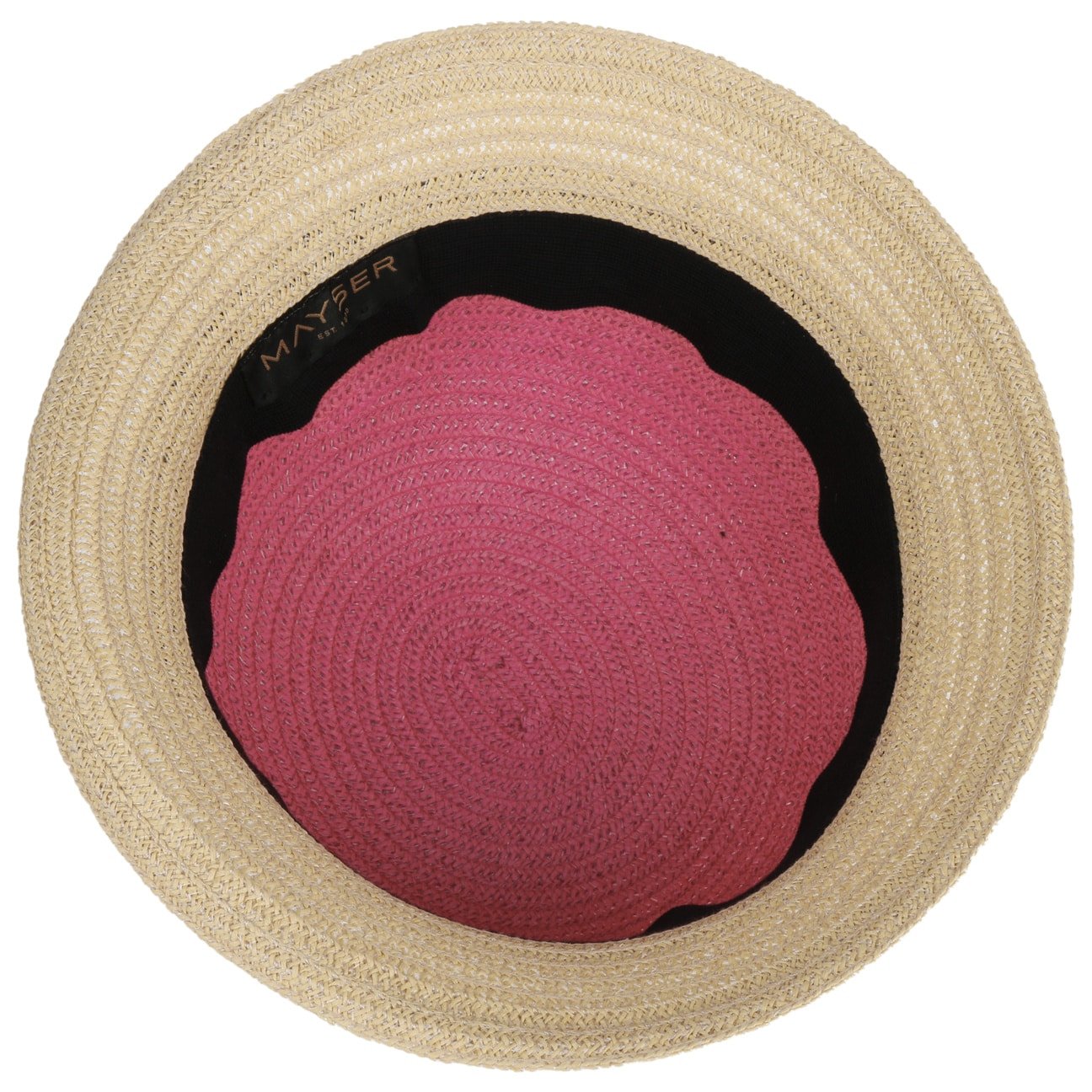 Stylish Nanni Twotone Straw Hat by Mayser - Summer Beach Hat for Women, Fashionable Sun Protection Accessory - Perfect for Vacations, Outdoor Activities & Garden Parties
