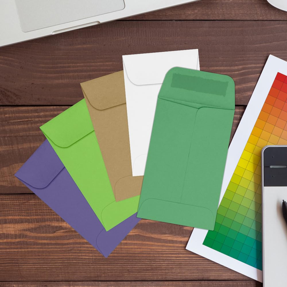 Custom Printed #1 Coin Envelopes 250 Pack - Personalized with Address/Logo - 2.25