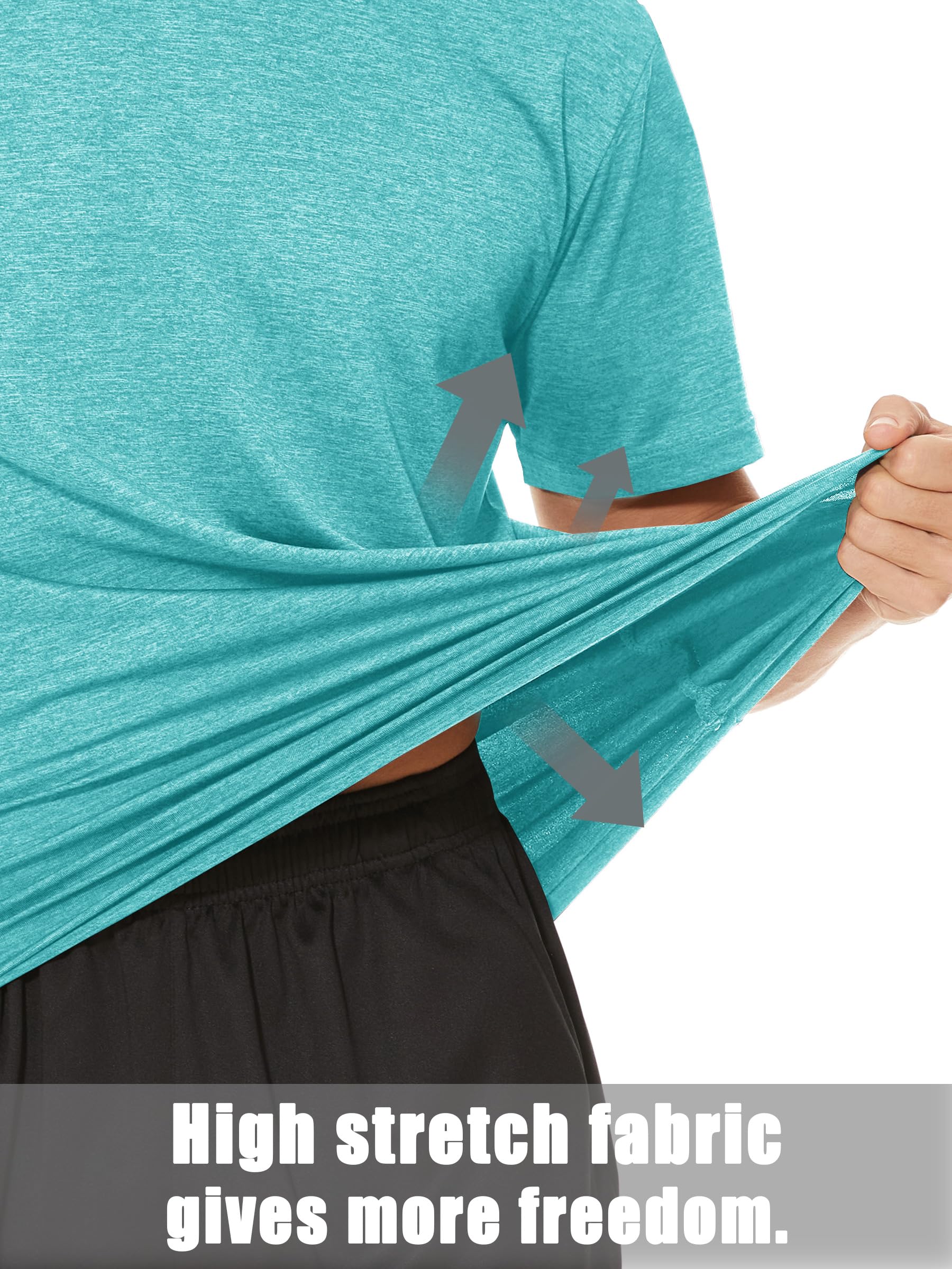 TACVASEN Men's Workout Shirts - Short Sleeve Athletic Dry Fit T-Shirts for Running & Gym - Breathable Crewneck Tee - Perfect for Workouts, Jogging, and Outdoor Activities