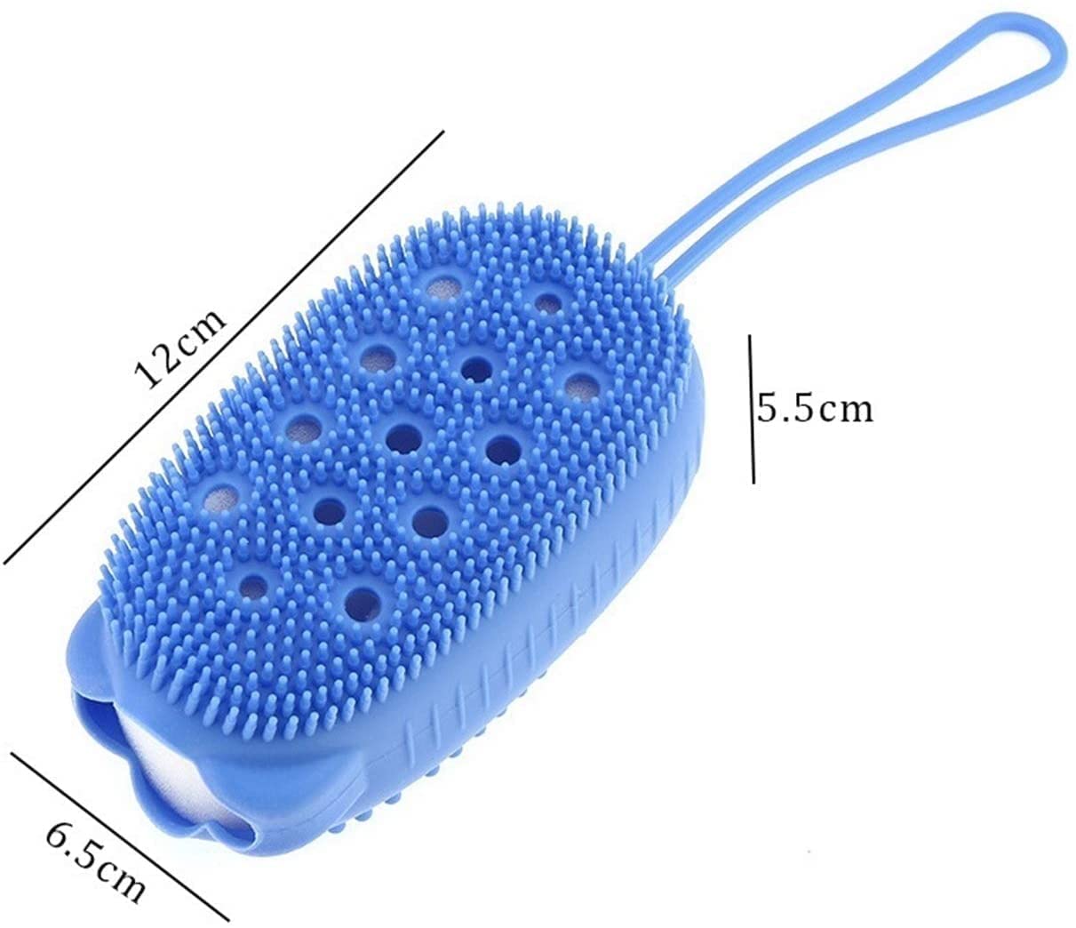 Mivva Silicone Bubble Bath Brush - Soft Exfoliating Body Scrubber for Women, Men & Kids - Double Sided Shower Sponge with Massage Bristles - Gentle Skin Cleanser for Sensitive Skin - Perfect for Bath, Shower & Spa Relaxation (Multicolor, 1 Pack)