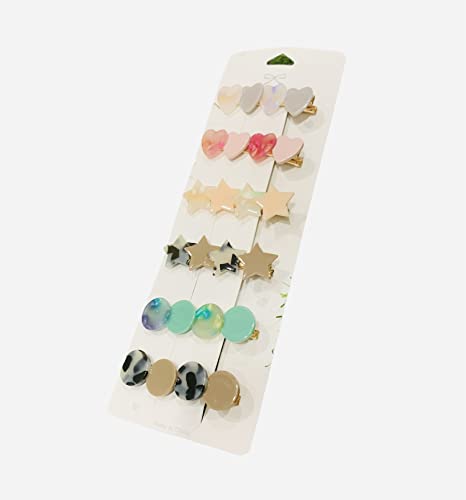 Glamifirsto 6-Piece Acrylic Resin Hair Barrettes & Clips for Women - Elegant Pearl Hair Accessories for Bangs, Ponytails & Everyday Styling