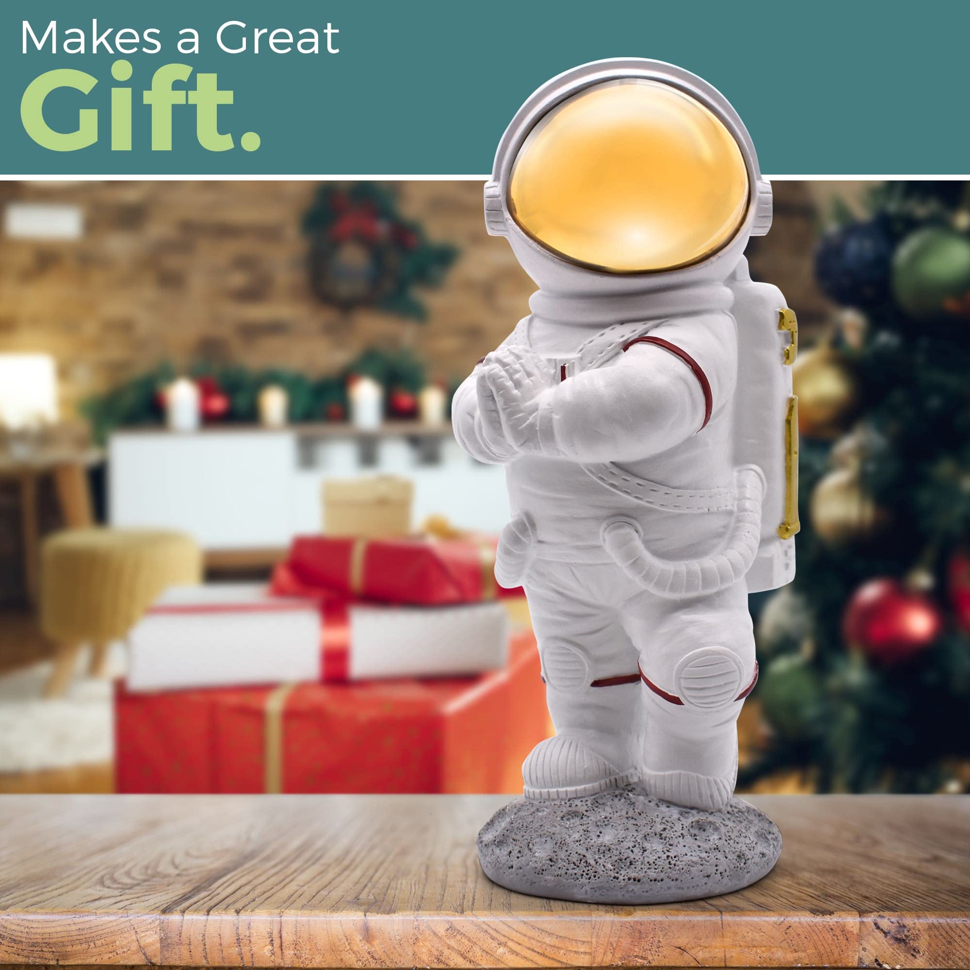 Astronaut Figurine Statue - Mini Spaceman Decor for Desk, Office & Shelf - Cool Space-Themed Gift for Men, Gaming Room & Masculine Home Decor - Perfect for Sci-Fi Fans & Space Enthusiasts