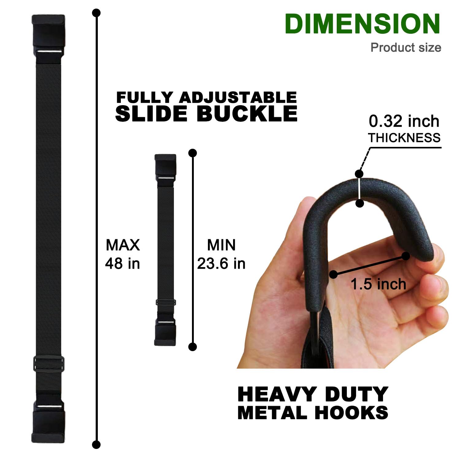 Universal Adjustable Metal Double Claw Trash Can Lock Strap - 1PC Secure Garbage Bin Lid Lock for Raccoons & Animals | Outdoor Trash Can Bungee Cord Belt for Home, Camping & Backyard Use