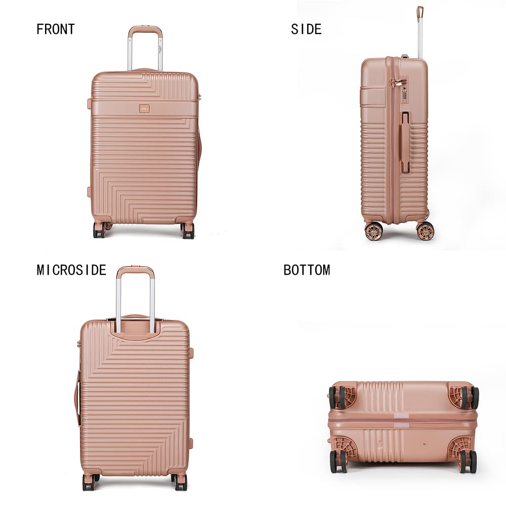 MKF Collection Large & Extra Large Spinner Luggage Set - Lightweight Hardshell Suitcase with 4 Wheels for Fashionable Travel | Perfect for Business Trips, Vacations & Air Travel