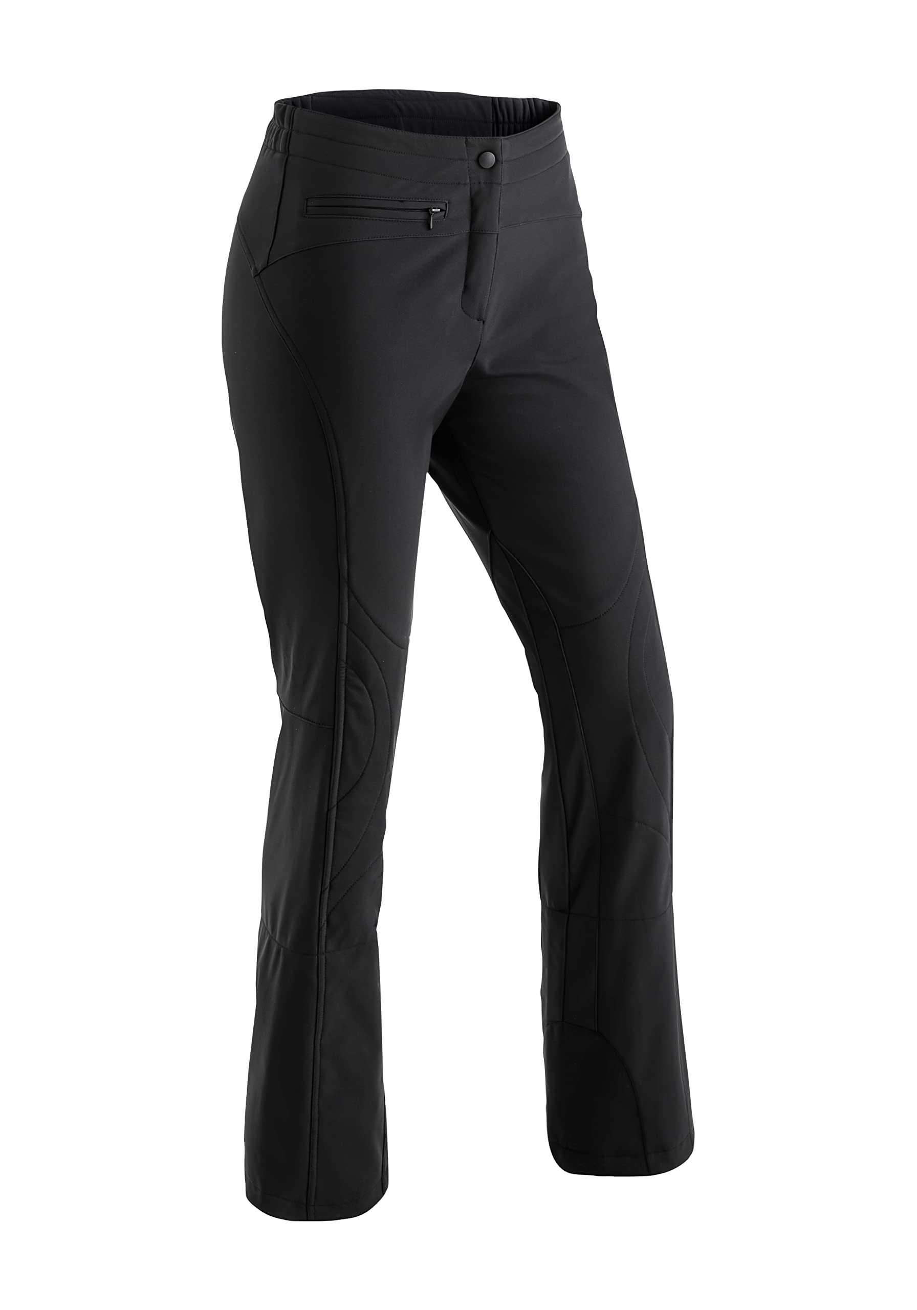 Marie Women's Black Softshell Pants Size 44 - Waterproof Windproof Hiking Pants for Outdoor Activities & Winter Sports