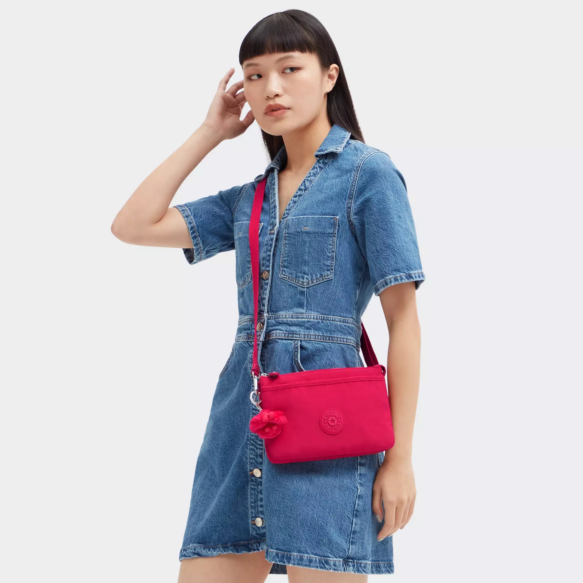 Kipling Riri Crossbody Bag - Lightweight & Durable Shoulder Purse for Women, Confetti Pink | Perfect for Travel, Work & Everyday Use