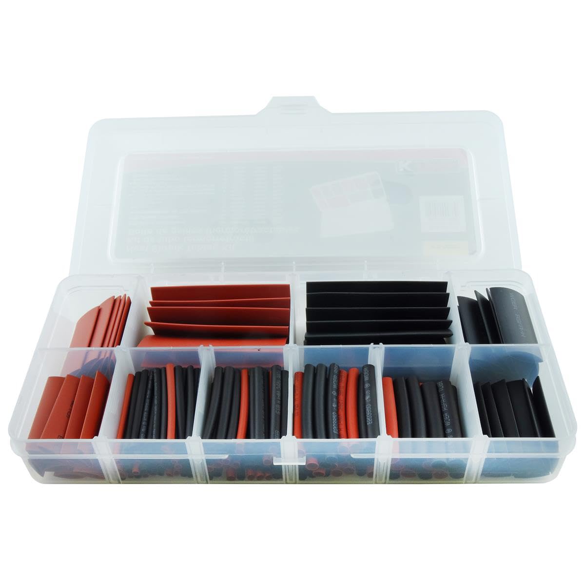 K Tool International Heat Shrink Tubing Assortment - 216 Pieces Electrical Insulation Kit for Wire Repair, Automotive & DIY Projects | Waterproof Cable Protection for Home, Office & Industrial Use