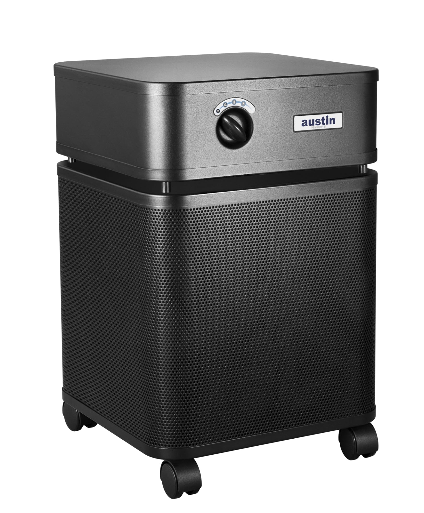 Austin Air HealthMate Standard Air Purifier - 4-Stage HEPA Filtration with Activated Carbon & Zeolite - Ideal for Bedroom, Living Room & Office - Model B400, Black - Removes Dust, Allergens & Odors for Cleaner Air at Home