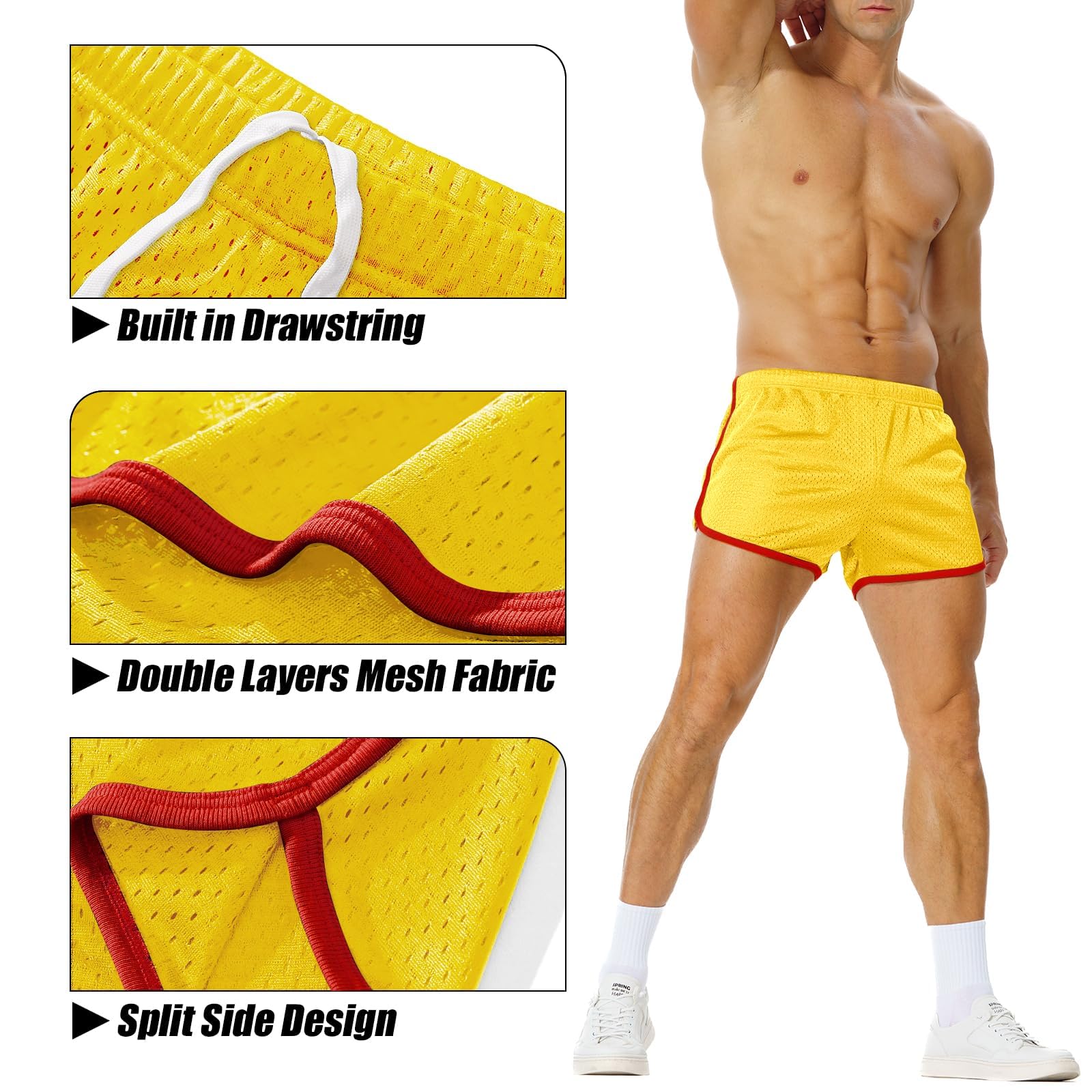 **AIMPACT Men's Running Shorts - Breathable Workout Gym Shorts for Men, Sexy Booty Shorts - Perfect for Jogging, Training & Fitness**