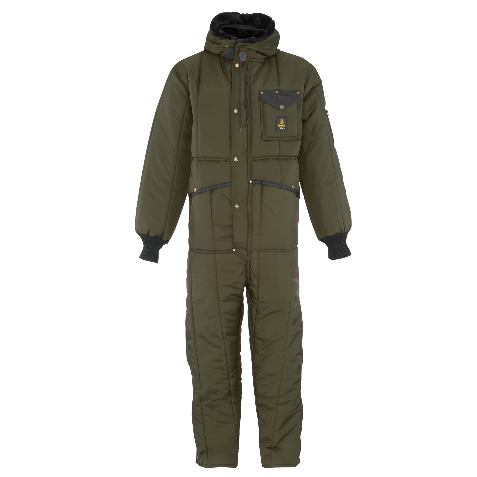 RefrigiWear Iron-Tuff Insulated Coveralls with Hood -50°F Extreme Cold Weather Workwear for Outdoor Winter Jobs & Hunting