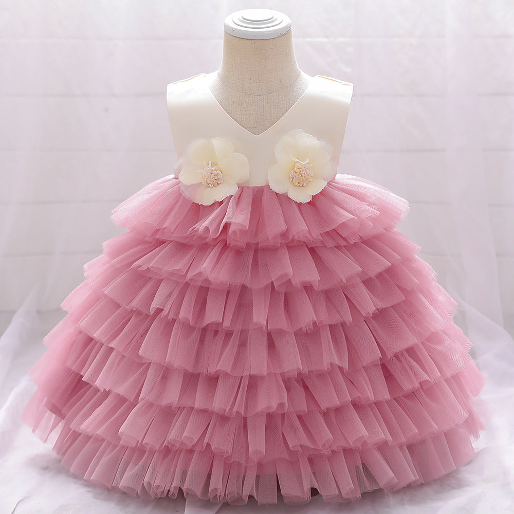 Baby Girl Birthday Party Dresses | Toddler Fluffy Formal Princess Gown for Special Occasions | Perfect for 1st Birthday, Christening & Photo Shoots