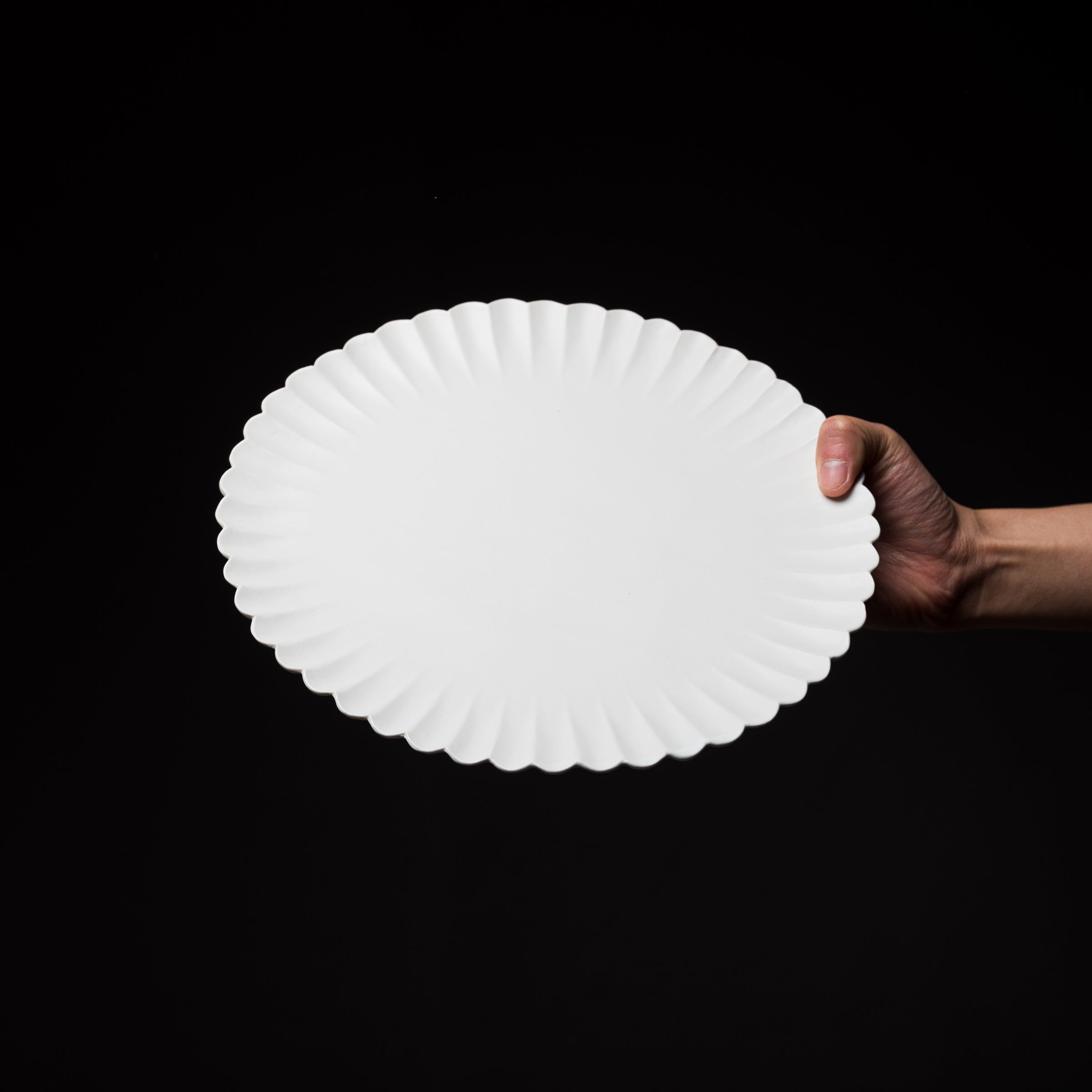 USUKI Ware Handmade Rinka Large Plate 26.5cm - Japanese Traditional Ceramic Dinner Plate for Sushi, Tempura & Home Decor | Authentic Usuki Yaki Pottery