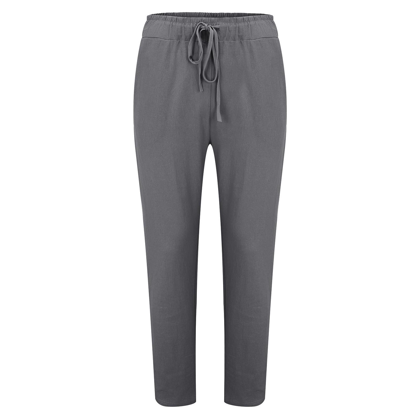 **Men's Linen Harem Pants - Lightweight Cotton Drawstring Casual Pants with Elastic Waist - Perfect for Yoga, Lounge & Summer Travel**