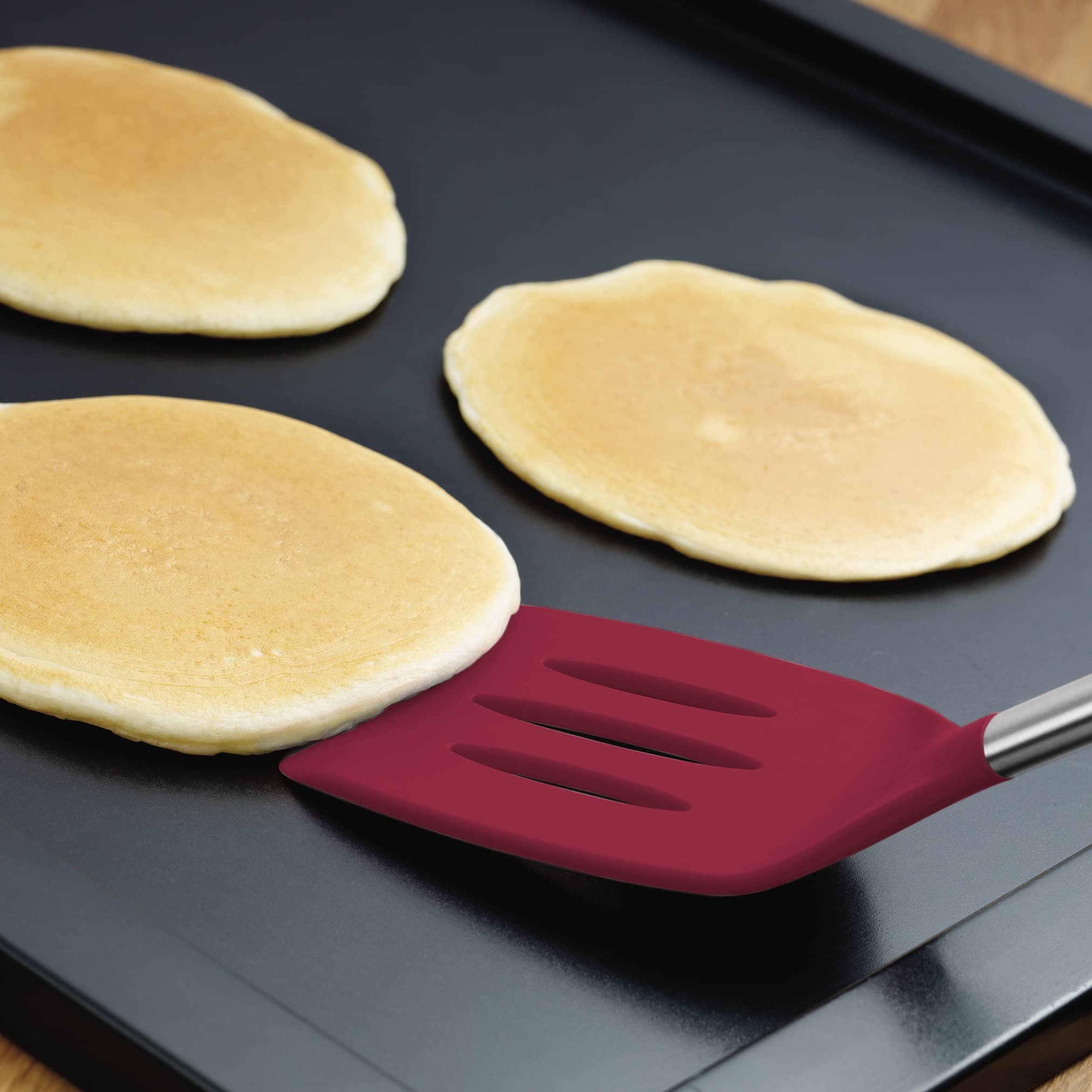 Tovolo 6-Piece Silicone Utensil Set for Cooking, Baking & Meal Prep - Heat-Resistant Kitchen Tools - Cayenne Red - Perfect for Non-Stick Pans, Mixing Bowls & Everyday Cooking