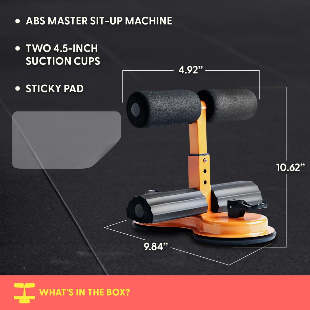 Abs Master Sit Up Bar - Portable Home Gym Equipment for Core Workouts, Abdominal Training & Fitness - Perfect for Home, Office & Travel Use