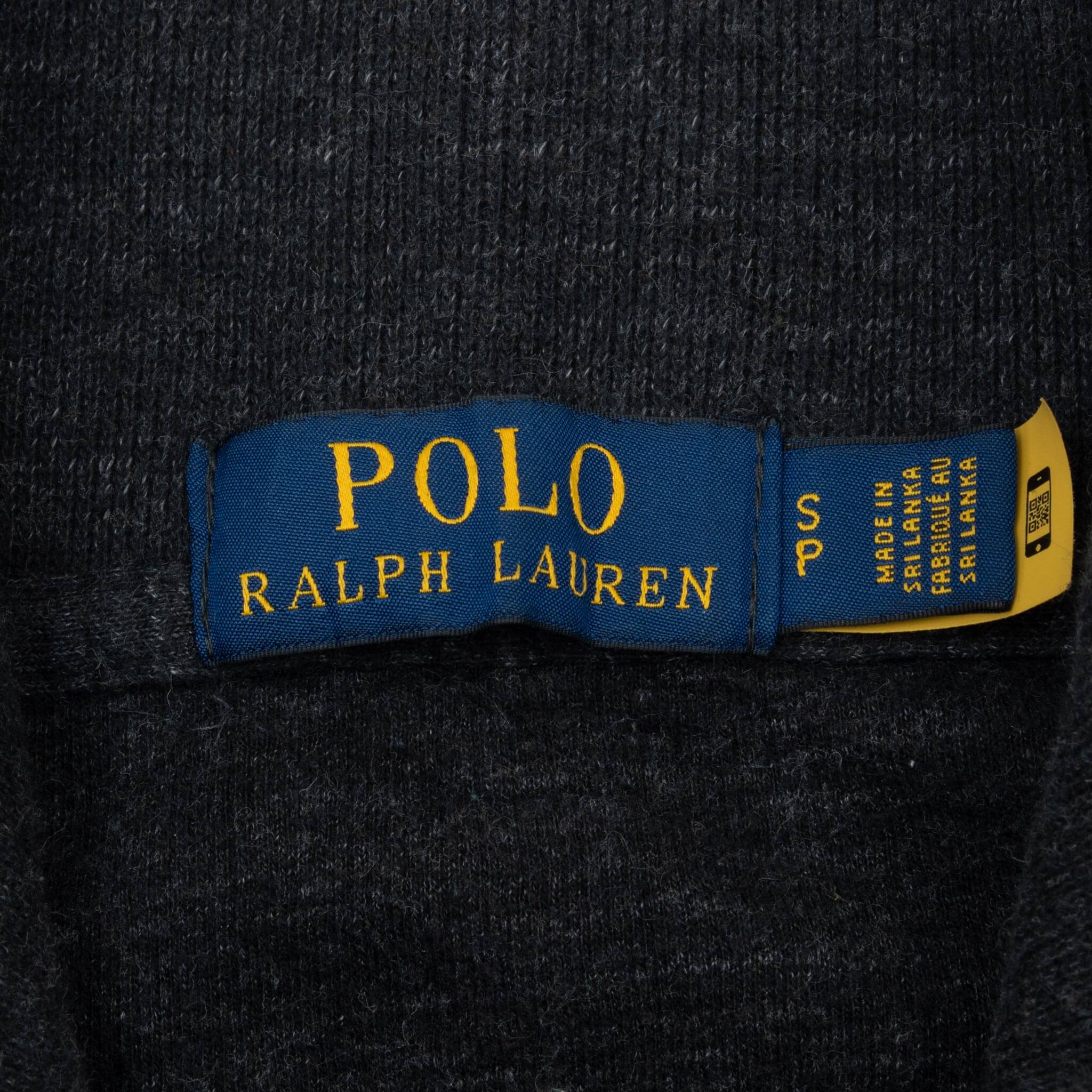 Ralph Lauren Men's Dark Grey Quarter Zip Sweater - Small Size | Casual Pullover for Work, Office & Outdoor Activities