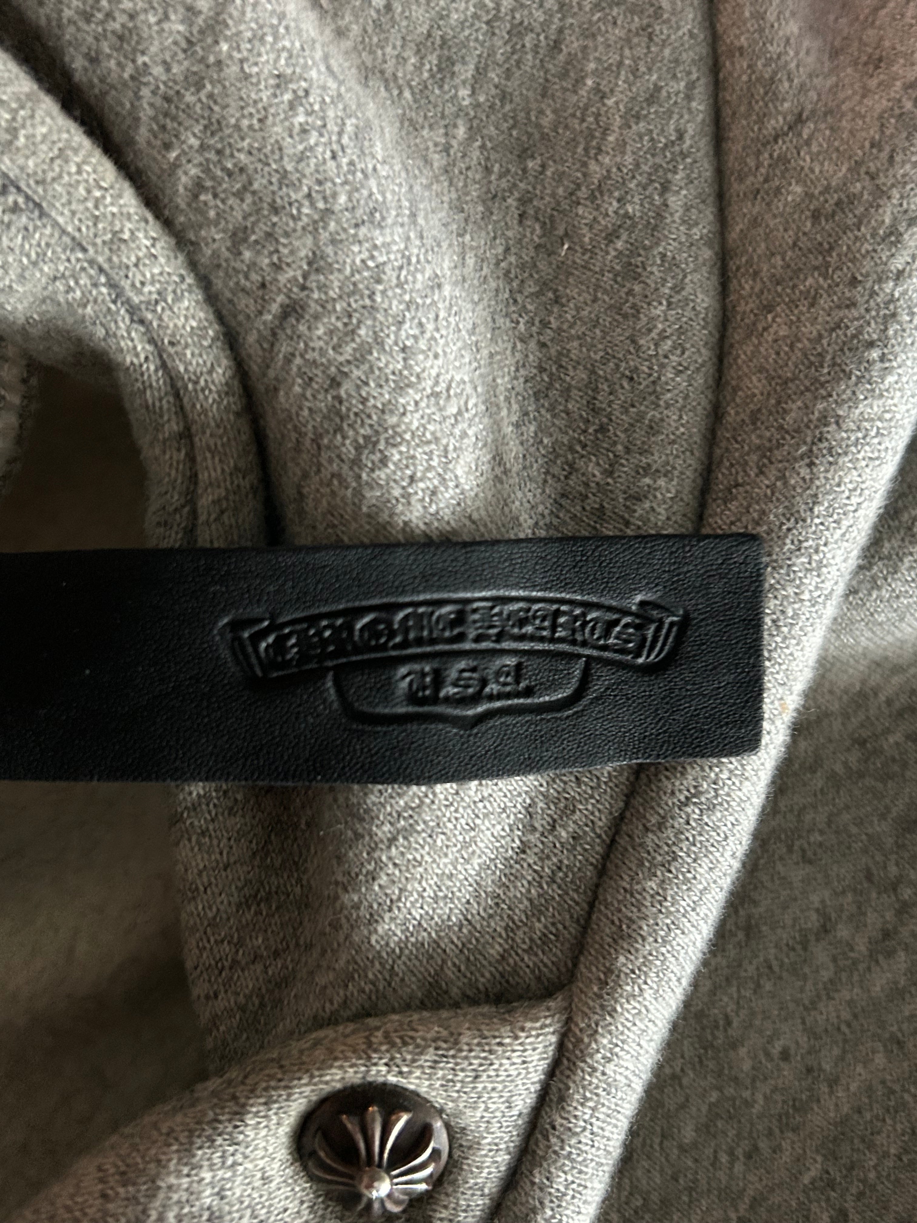 Chrome Hearts Grey & Black Triple Cross Patch Hoodie - Stylish Streetwear for Men & Women | Perfect for Casual Outfits, Urban Fashion, and Everyday Wear
