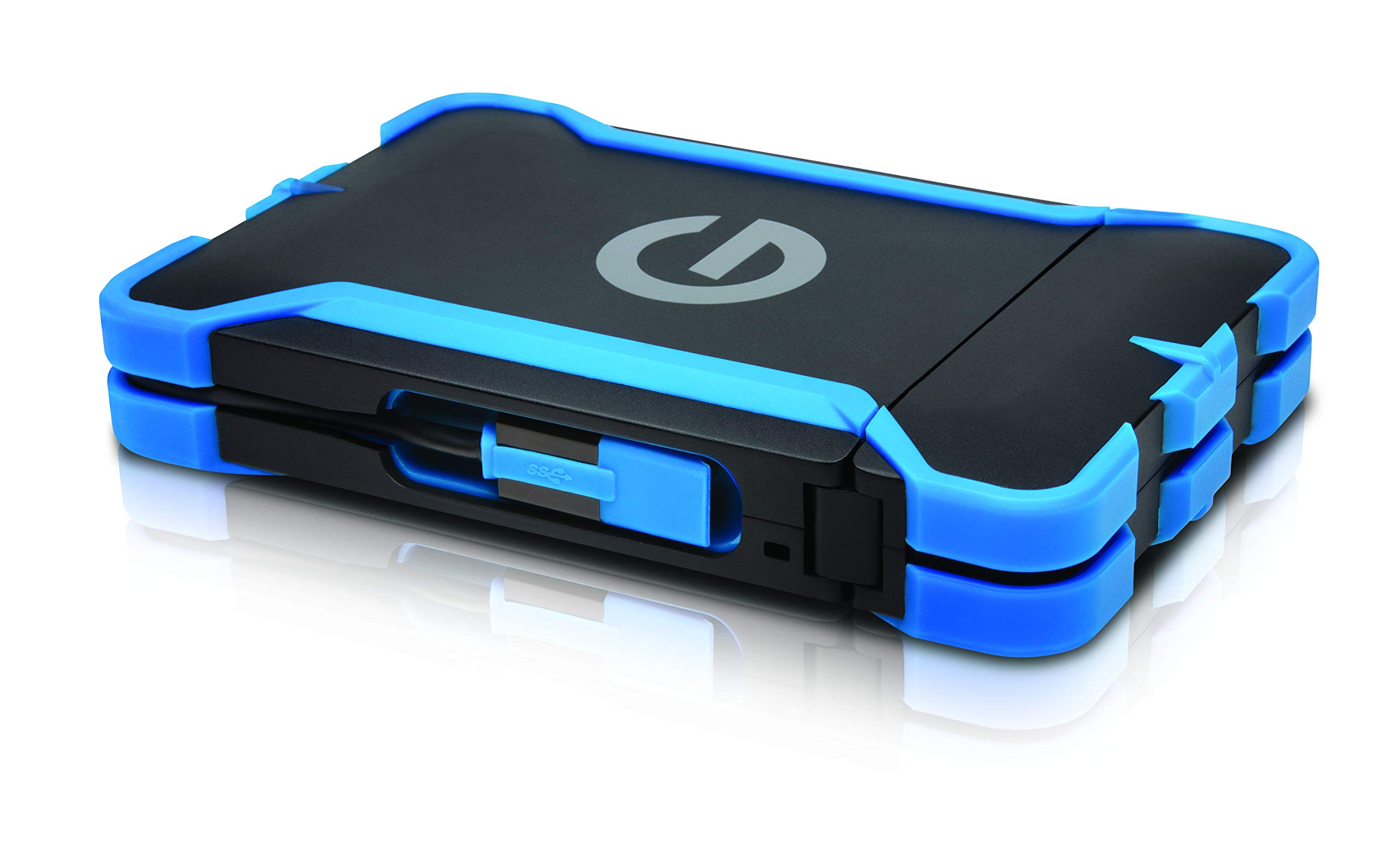 G-Technology 1TB G-DRIVE ev ATC Rugged Portable External Hard Drive - USB 3.0 with Tethered Cable - Shock-Resistant All-Terrain Storage for Photographers, Videographers & Outdoor Enthusiasts - Perfect for Travel, Field Work & Backup Solutions - Model 0G03614-1