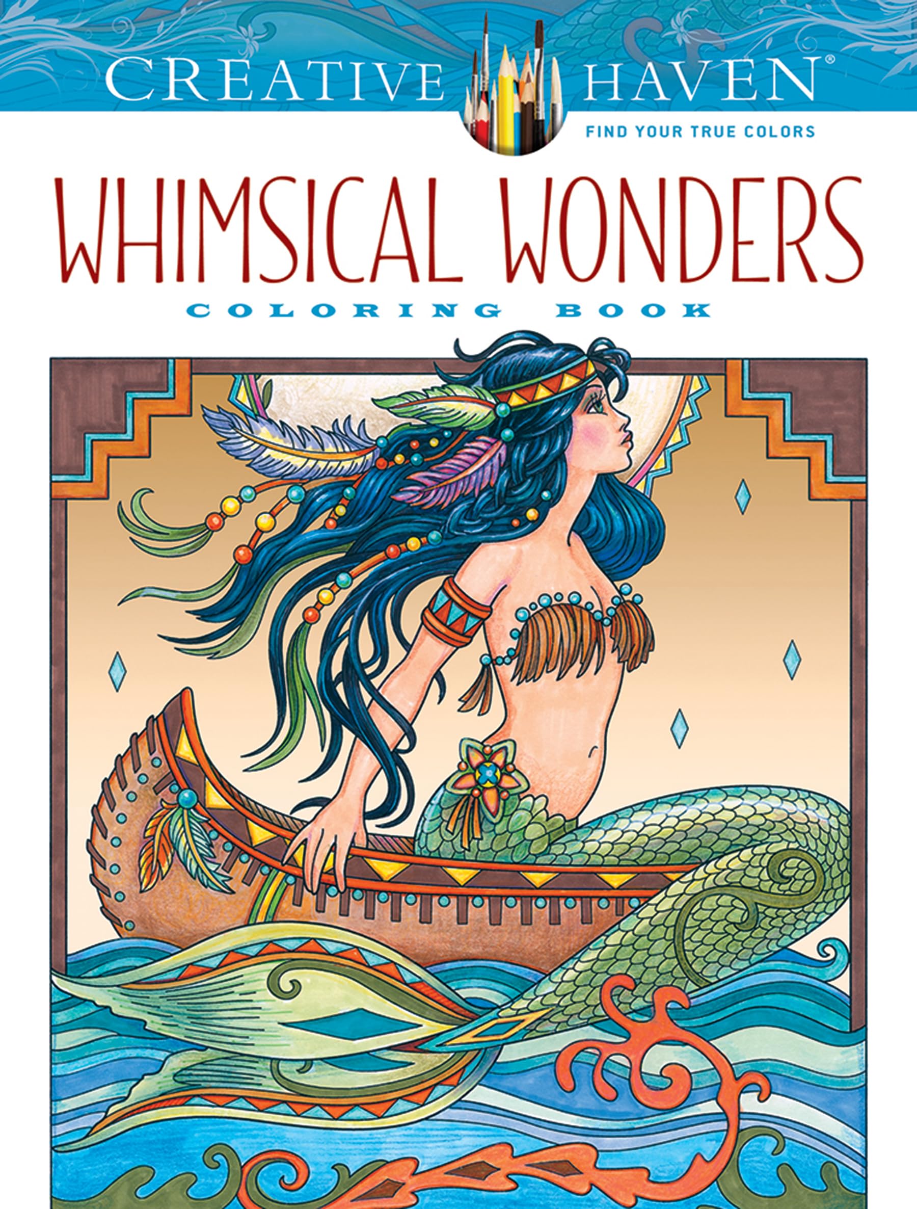 Creative Haven Whimsical Wonders Coloring Book for Adults - Stress Relieving & Relaxing Art Therapy - Perfect for Meditation, Mindfulness & Home Decor (Fantasy Flowers, Mandalas, Animals)
