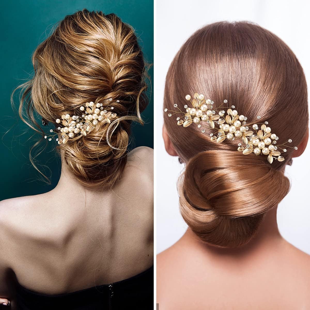4 Pcs Bridal Pearl Hair Pins - Elegant Wedding Hair Accessories for Women & Girls - Perfect for Bridal Showers, Weddings, and Special Occasions