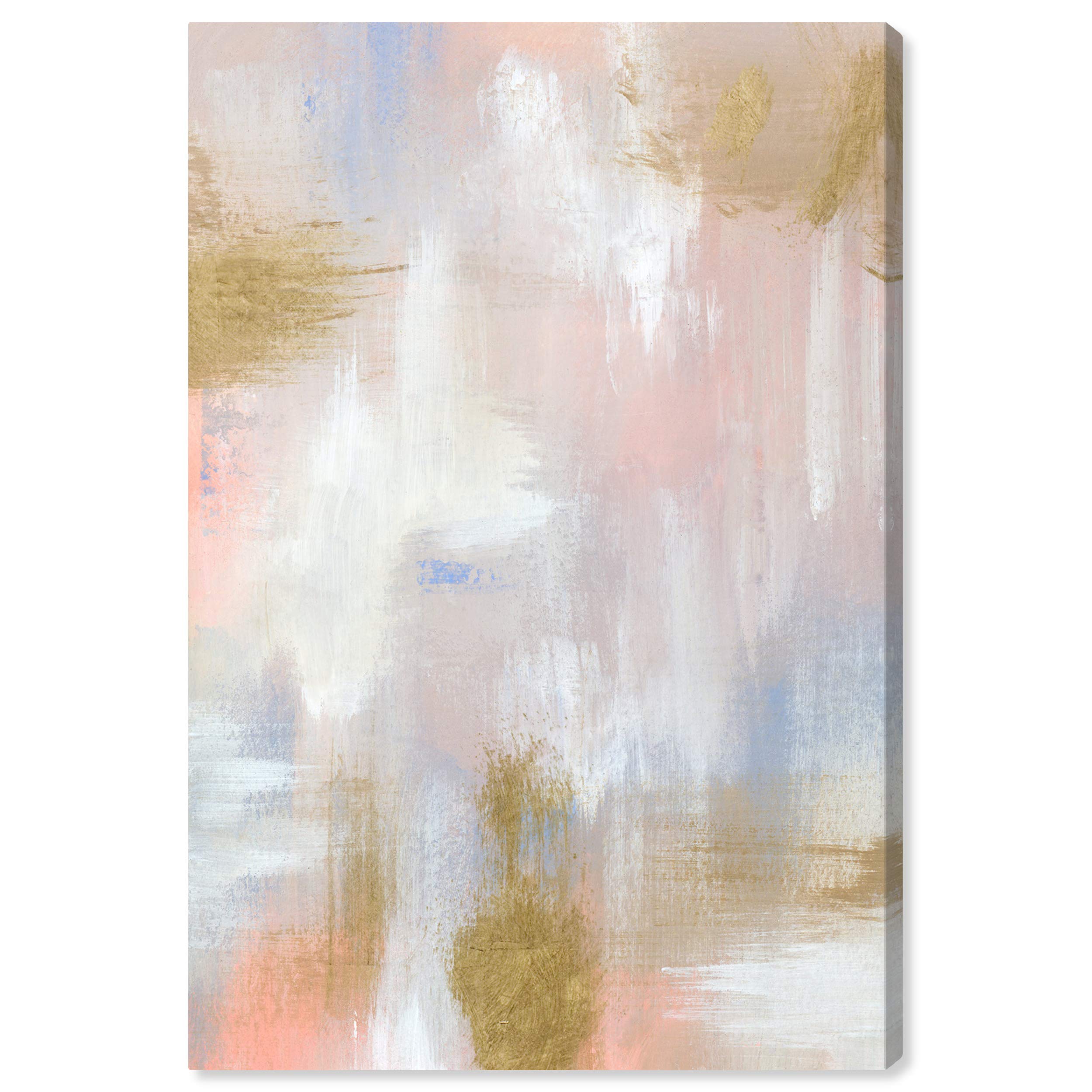 Oliver Gal Artist Co. Abstract Wall Art Canvas Print 'Spring Desert' - 24x36 Inches Gold & White Modern Home Decor - Perfect for Living Room, Bedroom & Office Wall Decoration