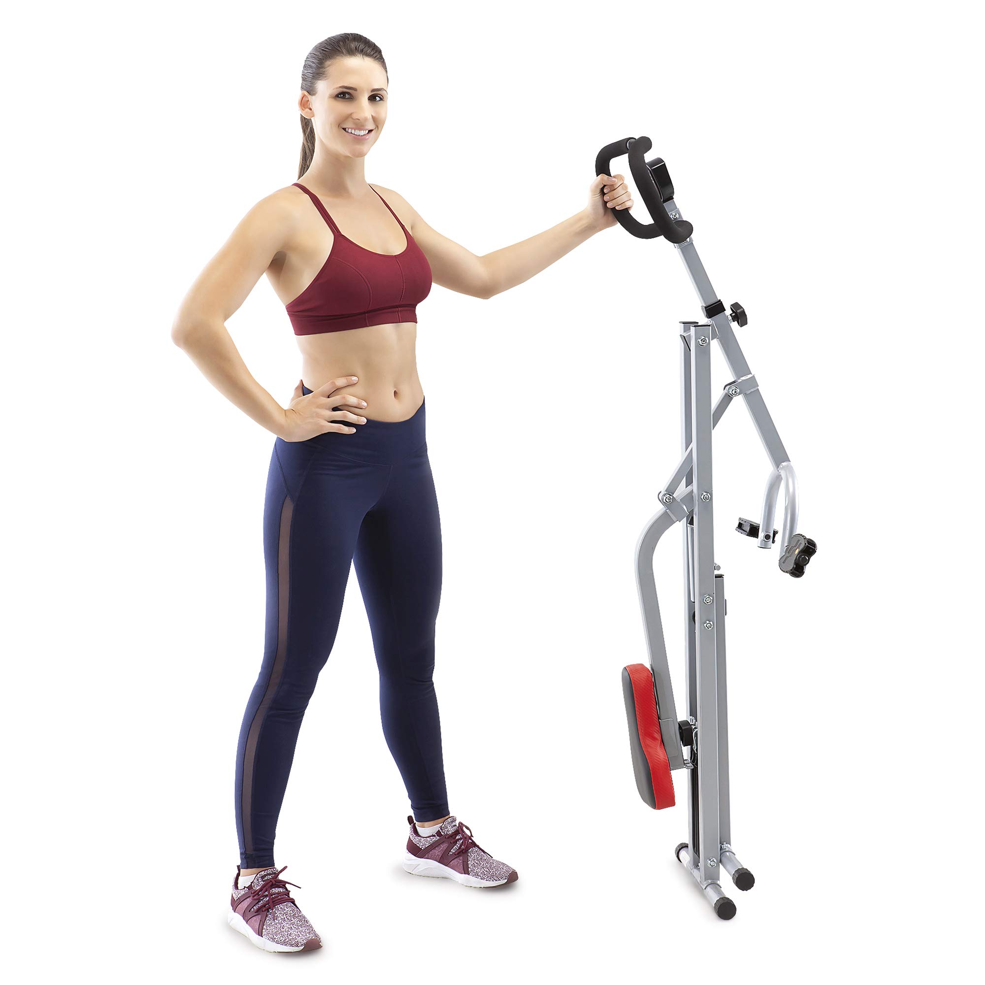 Marcy Squat Rider Machine XJ-6334 - Home Gym Equipment for Glutes, Quads & Thighs Workout - Silver & Black Strength Training for Women & Men - Perfect for Home Fitness & Small Spaces