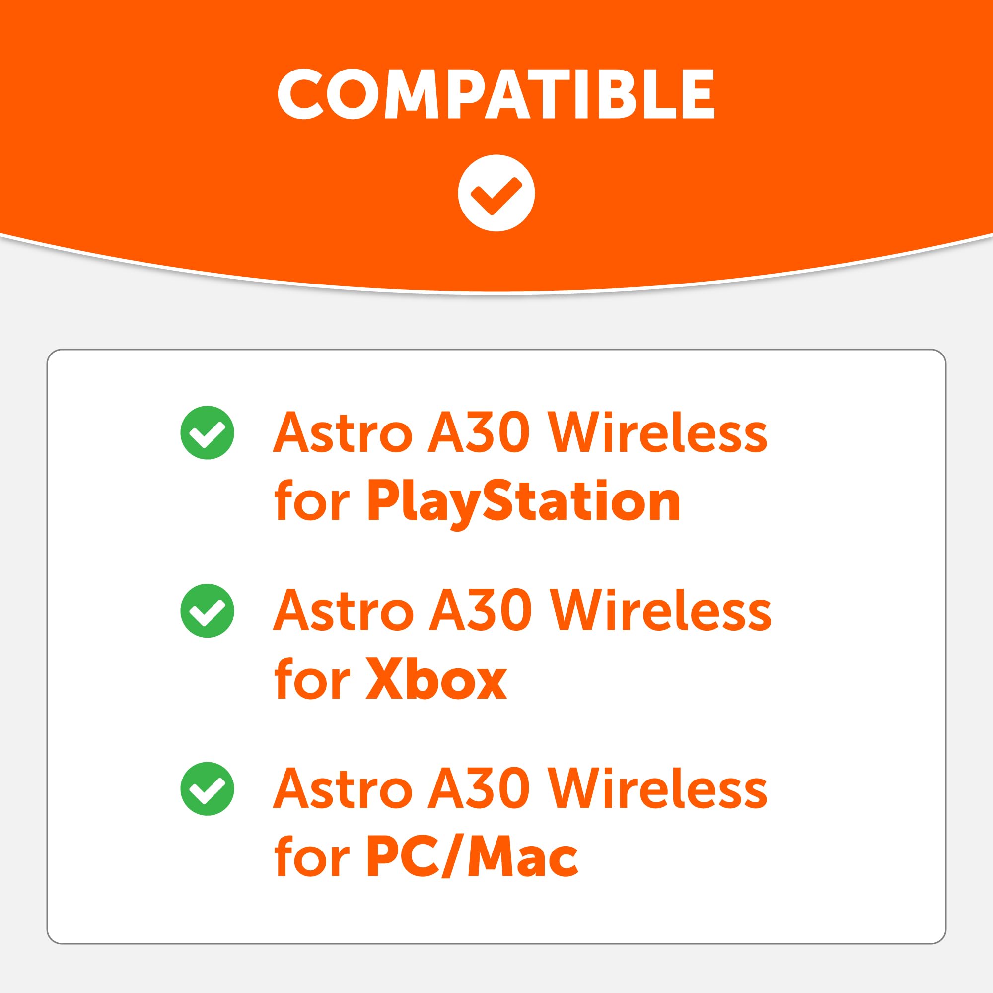 Wicked Cushions WC Freeze A30 Cooling Gel Earpads for Logitech Astro A30 Headphones - Enhanced Comfort, Durability & Noise Isolation for Gaming, Work & Music | Black | Stay Cool During Long Sessions