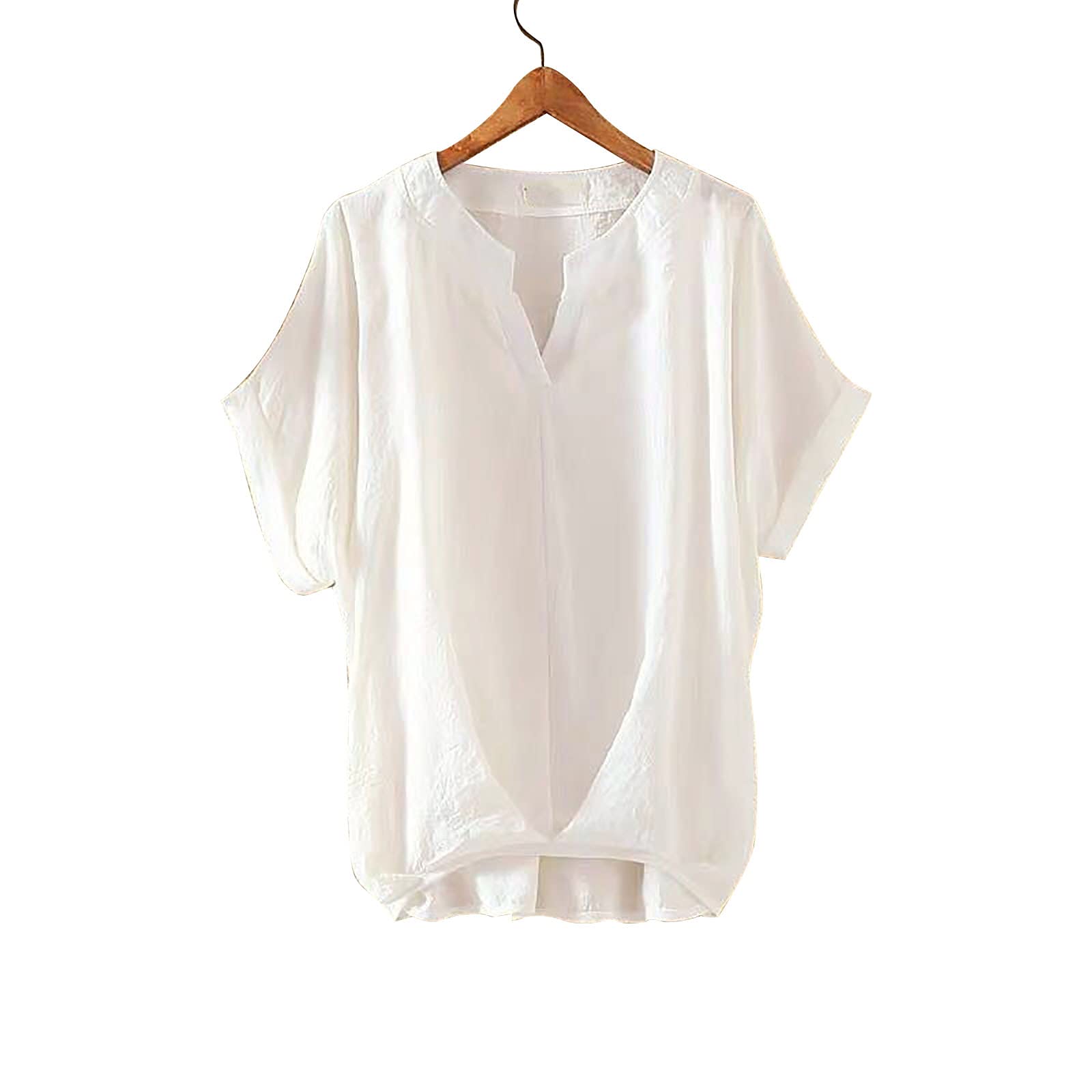 Women's Casual Printed Loose Fit Short Sleeve O-Neck Blouse Tops - Flowy T-Shirt & Long Sleeve Shirt for Everyday Wear, Office & Weekend Outfits