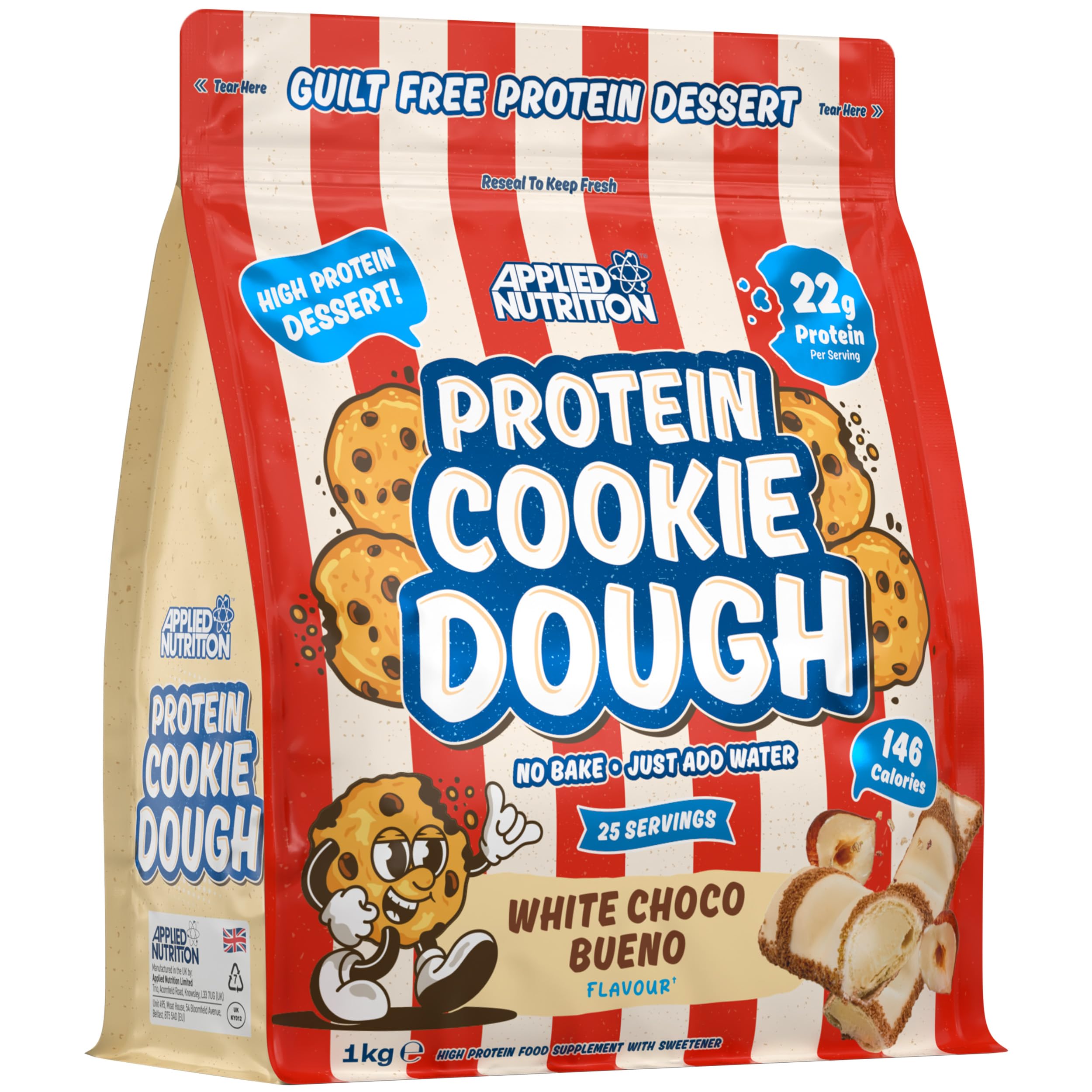 Applied Nutrition Protein Cookie Dough 1kg - High Protein Snack for Fitness & Weight Loss | Perfect for Post-Workout Recovery & Healthy Dessert