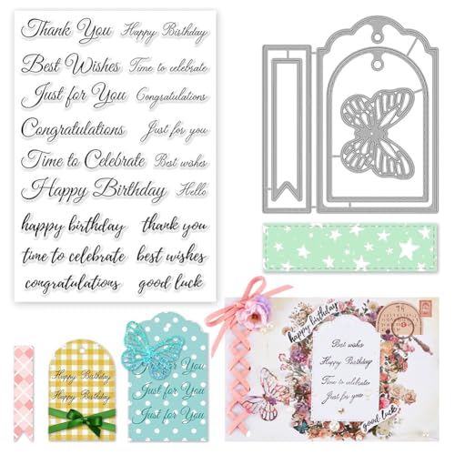 Word Tag Clear Stamp and Die Cut