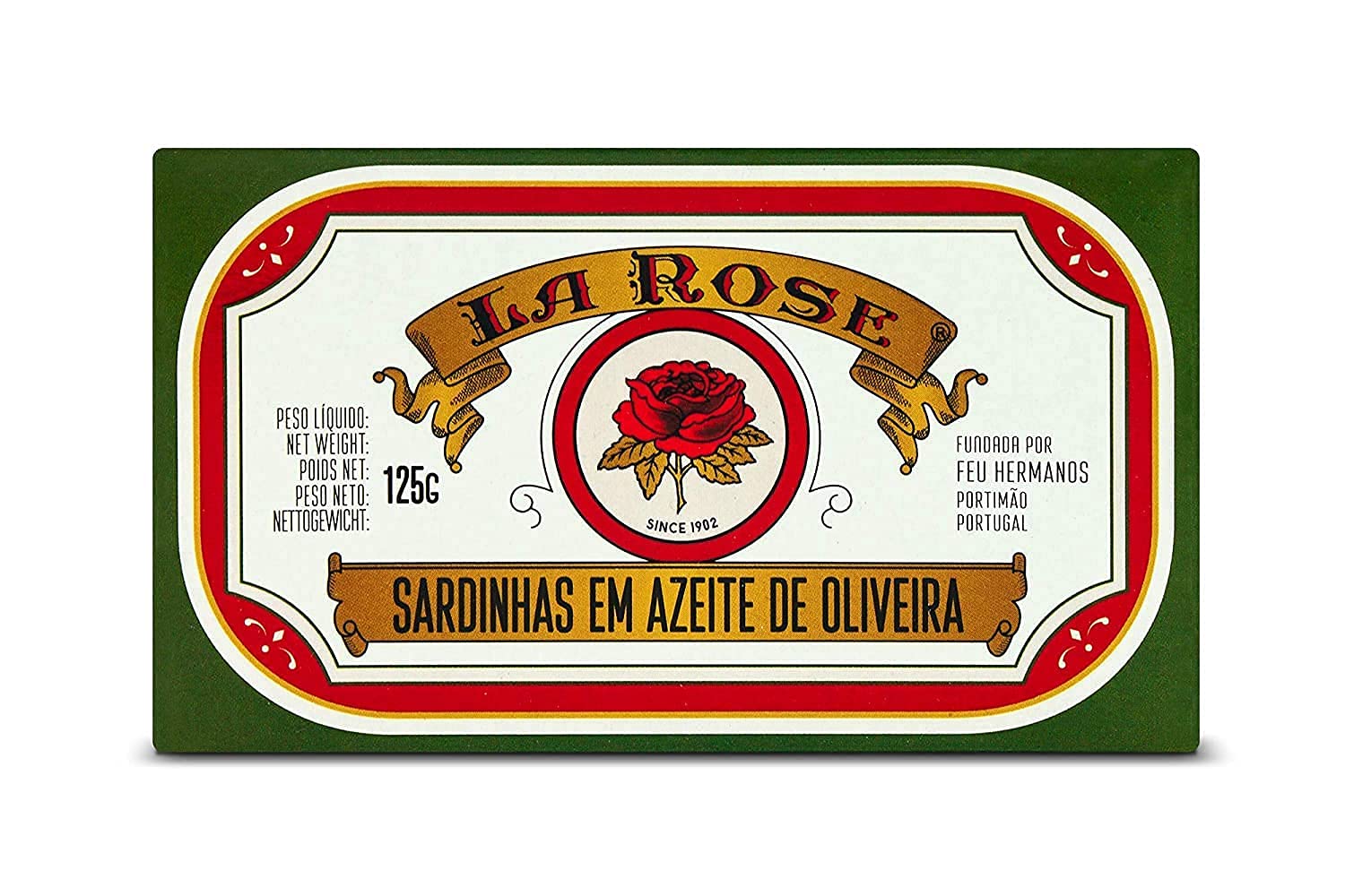 Premium La Rose Portuguese Canned Fish Gift Set - 5 Varieties (Sardines, Codfish, Tuna, Mackerel) - Gourmet Seafood Selection for Picnics, Charcuterie Boards & Mediterranean Cooking
