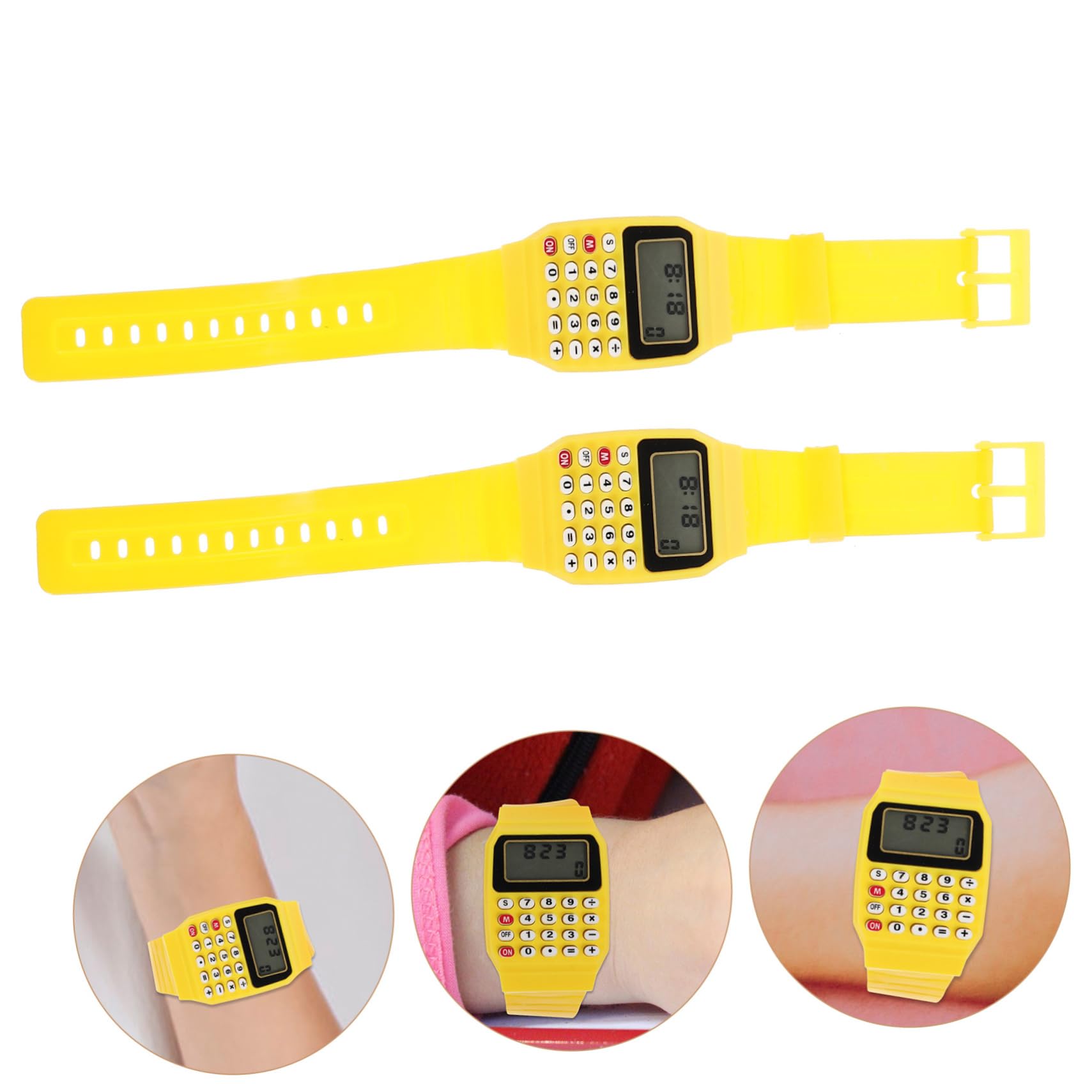 Artibetter 2-Pack Unisex Calculator Wristwatch - Analog & Digital LCD Display Watch with Built-in Calculator for Men, Women & Kids - Perfect for School, Office, Math Class & Everyday Use