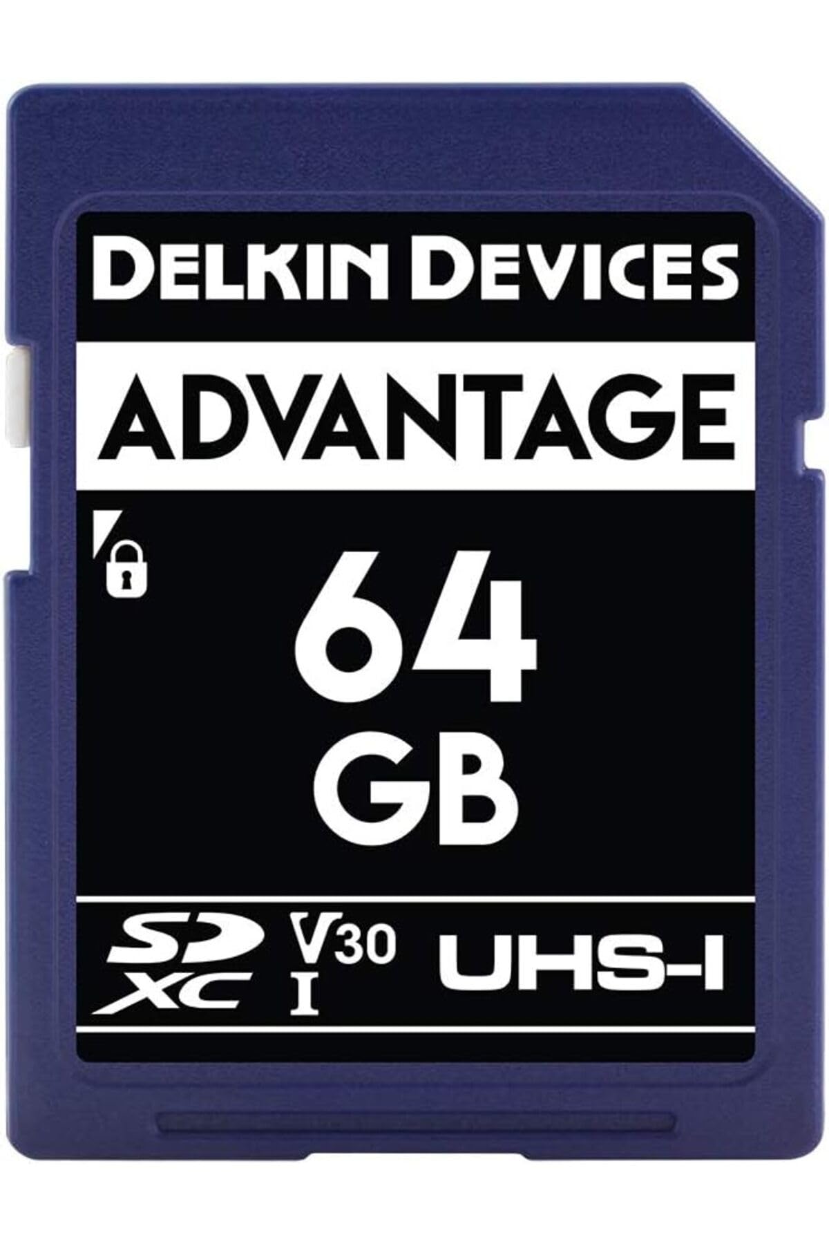 Delkin Devices 64GB Advantage SDXC UHS-I U3/V30 Memory Card - High Speed 64GB SD Card for DSLR, Mirrorless Cameras | 4K UHD & Full HD Video Recording | Shockproof, Waterproof, X-Ray Proof | Perfect for Travel Photography & Action Sports