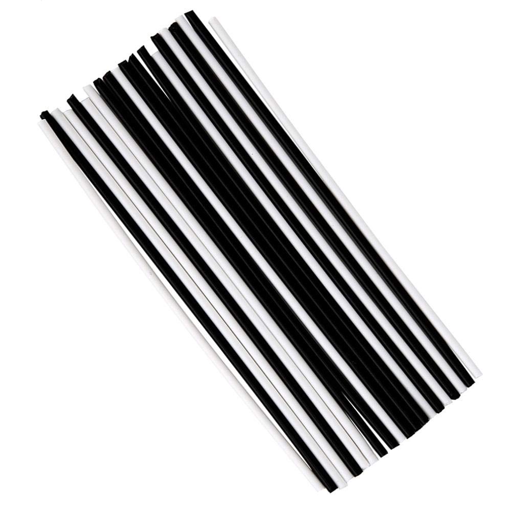 20pcs White + Black Guitar Fingerboard Side Marker Dots - Fretboard Inlay Dots for Guitar & Bass - Perfect for Stage Performance and Practice Sessions