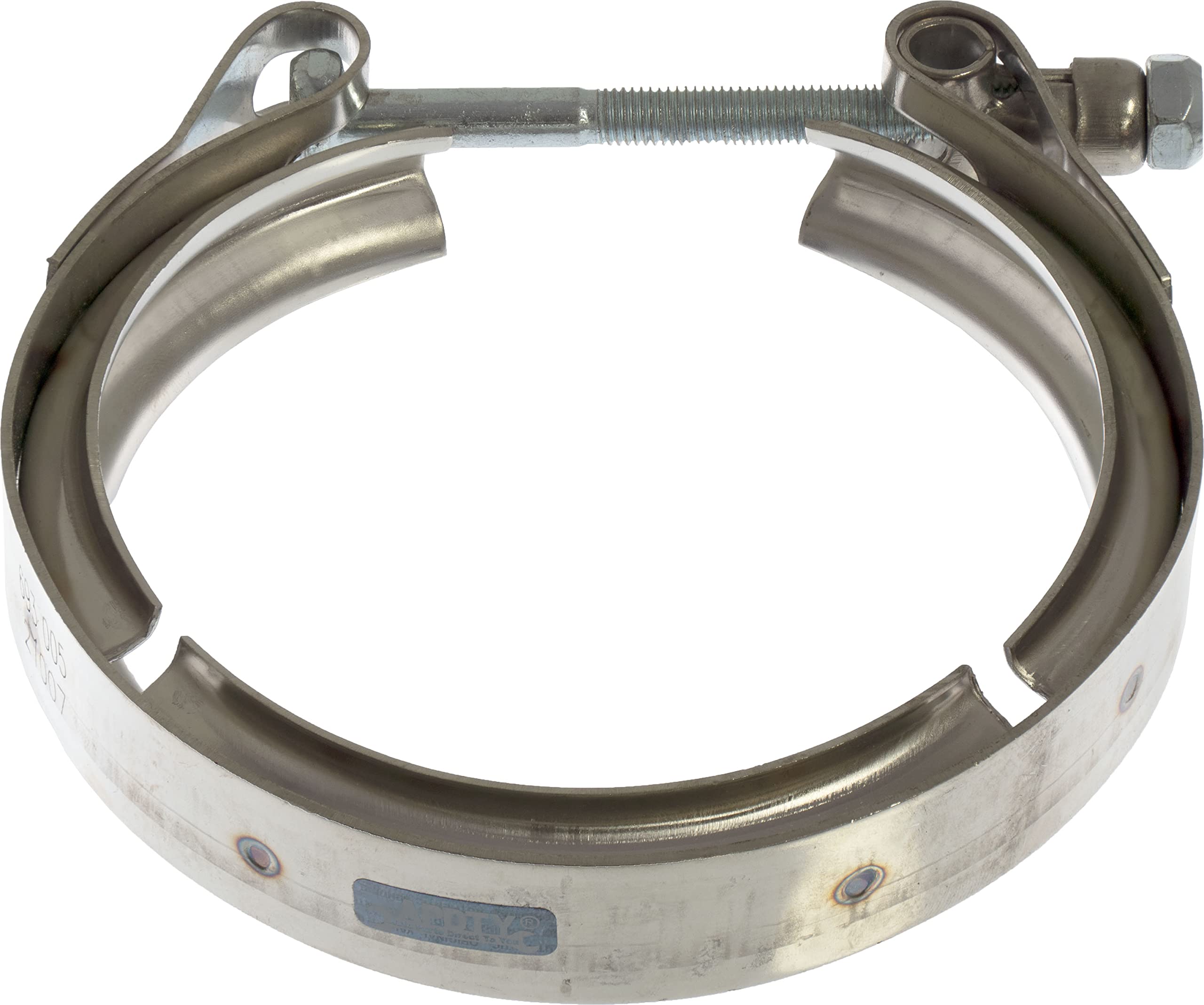 APDTY 118797 Exhaust Turbo Down Pipe V-Band Clamp - High Performance Stainless Steel Replacement for Turbocharged Vehicles | Perfect for Off-Road, Racing & Performance Upgrades