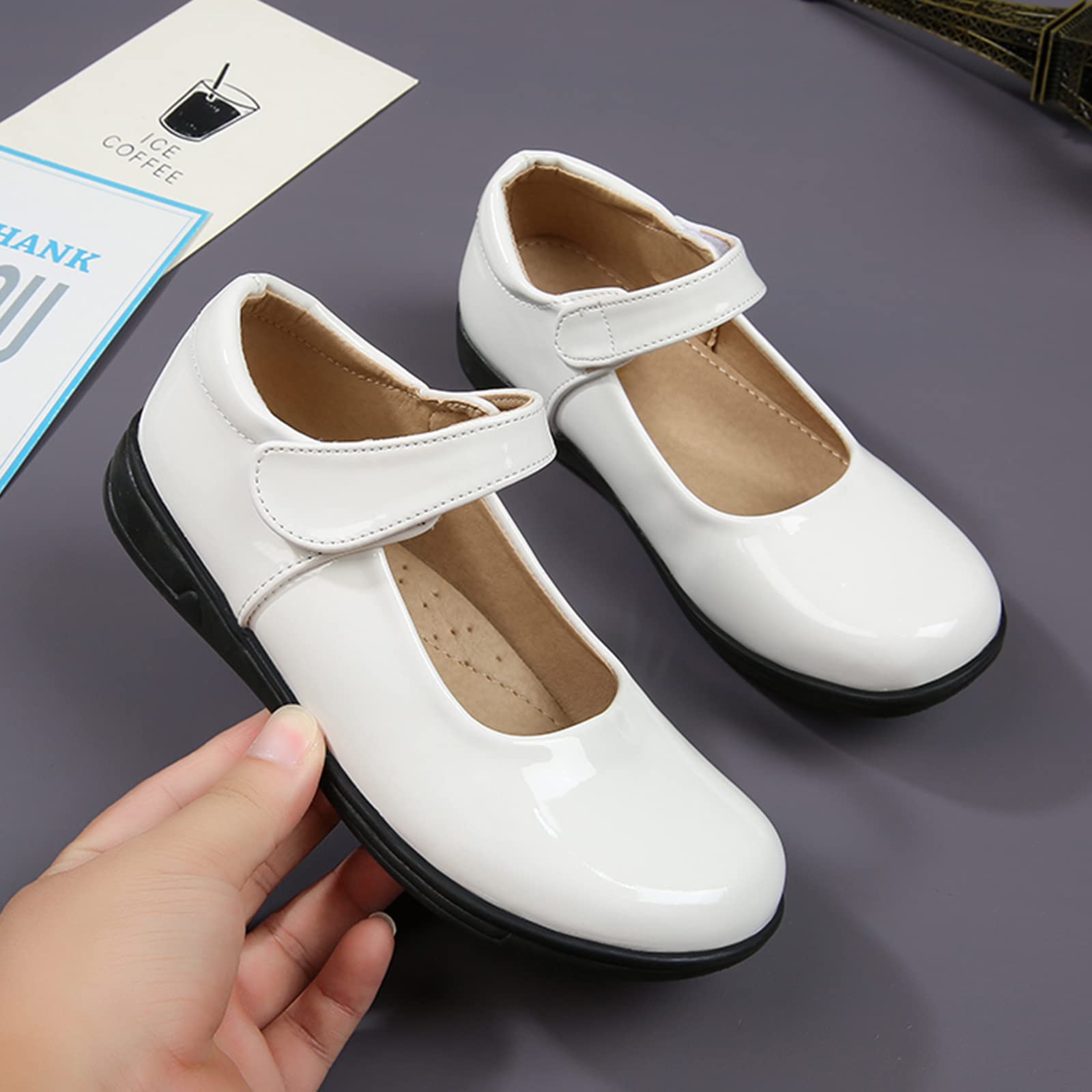 Amtidy Girls Mary Jane Flat Shoes - Comfortable School Uniform Shoes for Weddings, Parties & Everyday Wear | Perfect for School, Church & Special Occasions