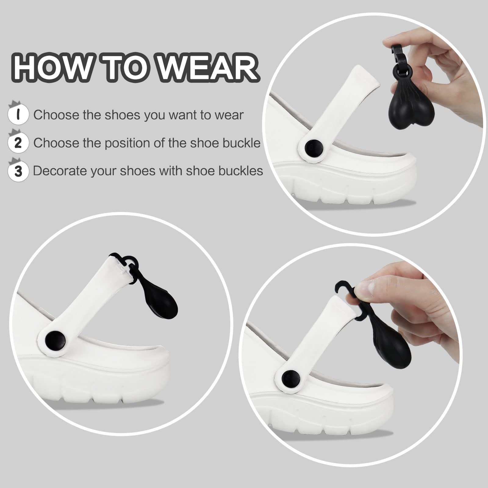 Funny Crocs Shoe Charms & Accessories - Set of 2 Black Nuts for Jibbitz Holes | Unique Shoe Decor for Men & Women | Perfect for Christmas & Birthday Gifts | Great for Casual Wear, Beach Outings & Festival Fashion