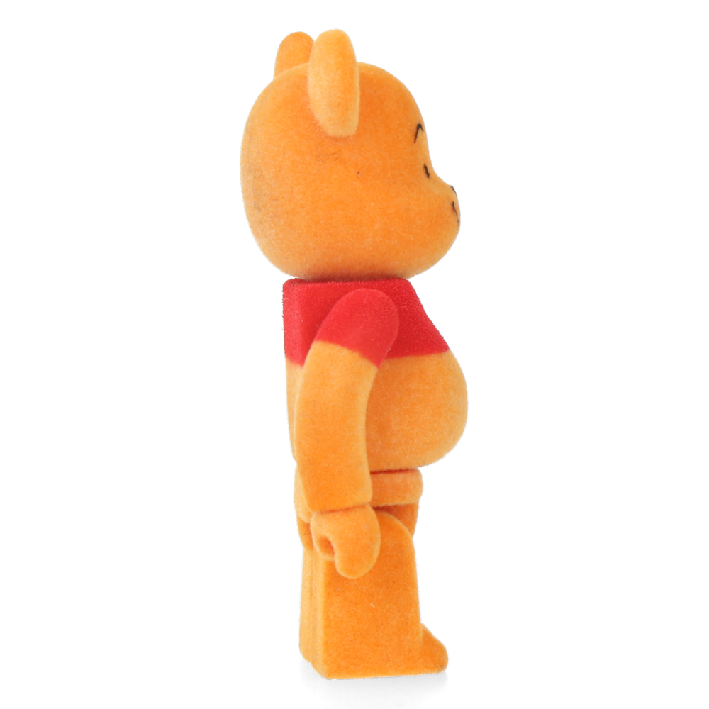 Authentic 100% Bearbrick Winnie the Pooh Flocked Collectible Figure - Perfect for Disney Fans, Home Decor & Gift Giving