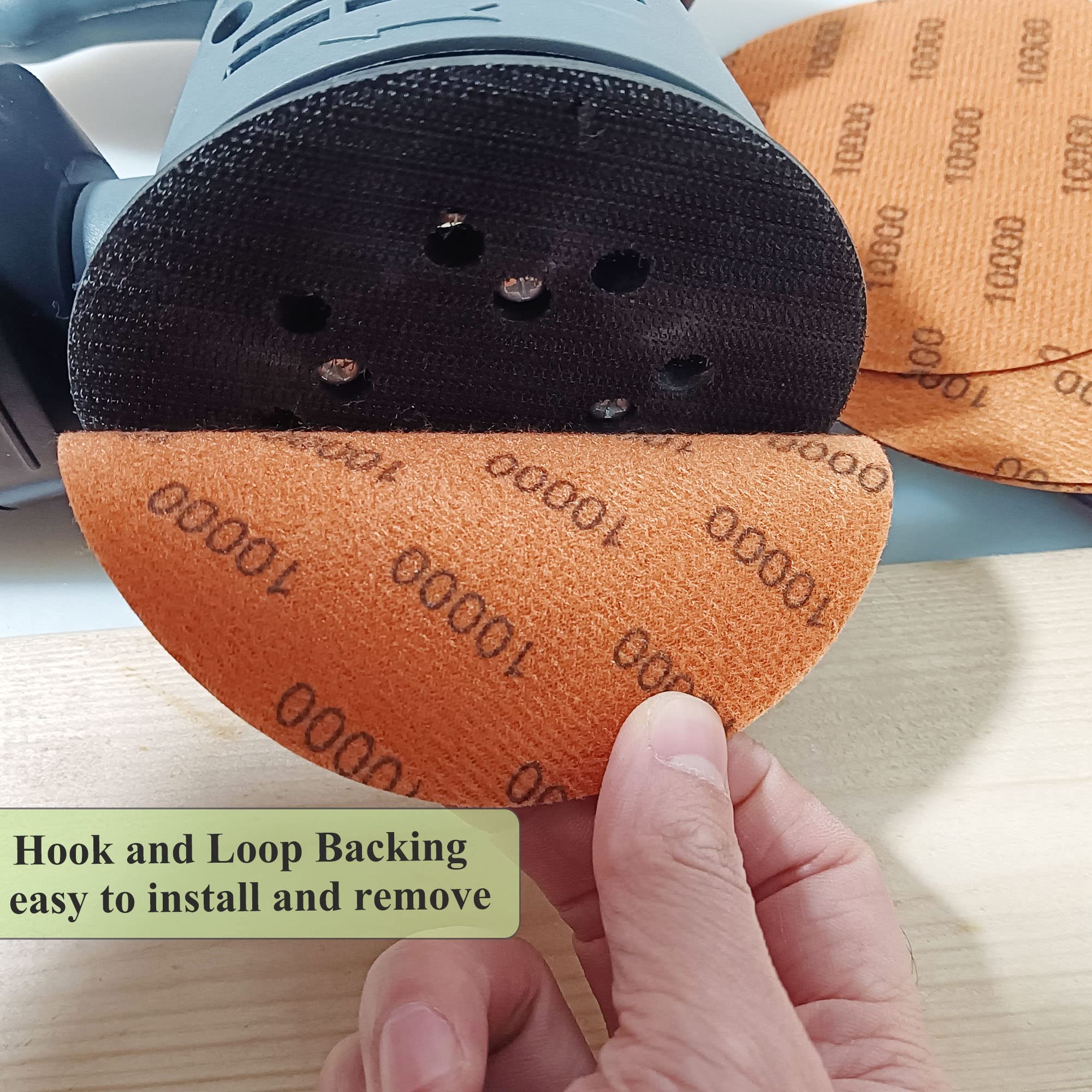 24PCS 5 Inch Wet Dry Sanding Discs #2000-#10000 Grit Hook and Loop Backing - Compatible with Random Orbital Sanders & Grinders - Perfect for Auto Detailing, Woodworking & Metal Polishing