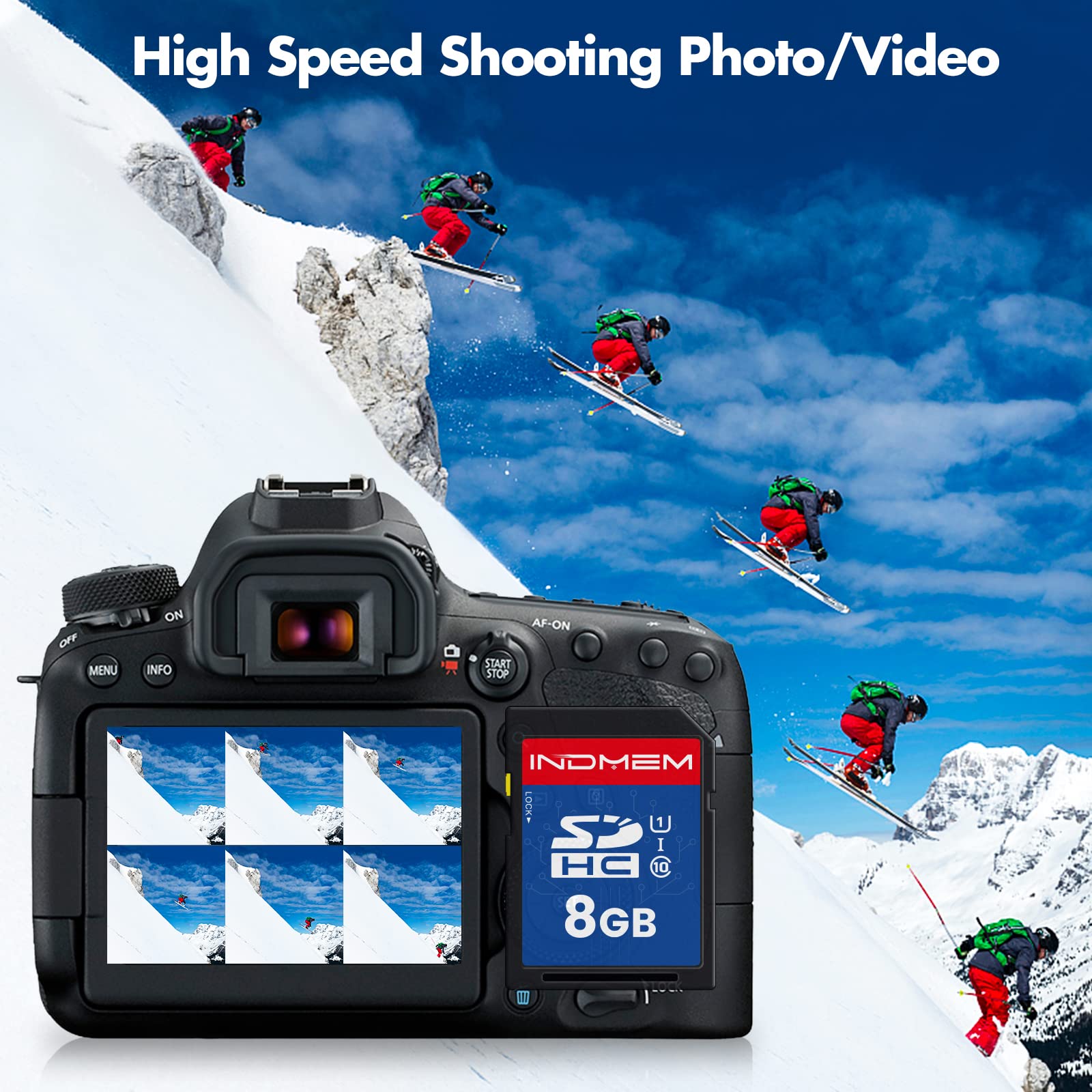 8GB SDHC Memory Card 5 Pack - UHS-I U1 Class 10 High Speed Flash Card for Digital Cameras, Computers & Trail Cameras - Perfect for Photography, Data Storage & Wildlife Monitoring