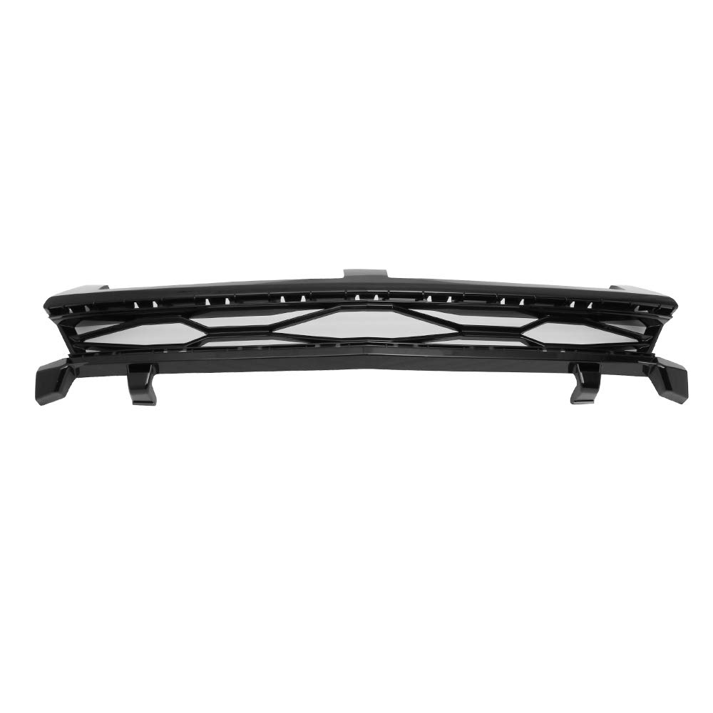 FREEMOTOR802 Glossy Black ABS Plastic ZL1 Style Front Upper Grille Compatible with 2016-2018 Chevy Camaro | Hood Grill Cover Replacement for Enhanced Style & Performance