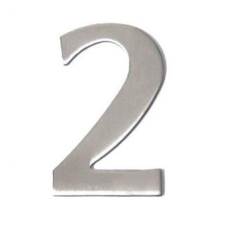 2 Inch Self-Adhesive Stainless Steel Mailbox Address Numbers - Weatherproof House Numbers for Mailbox, Door, Fence & Outdoor Use