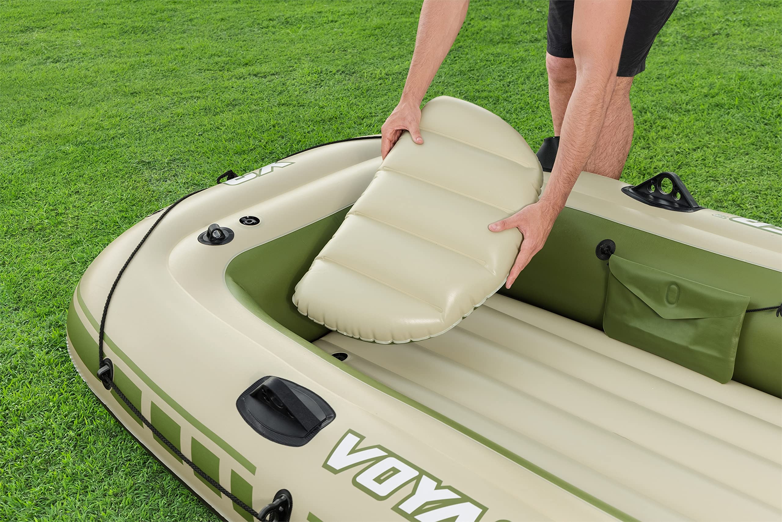 Bestway Hydro-Force Inflatable Raft Set - 2-3 Person Inflatable Boat for Kids & Adults with Oars & Pump | Durable PVC Material for Lakes, Rivers, Ponds | Perfect for Fishing, Camping & Water Recreation