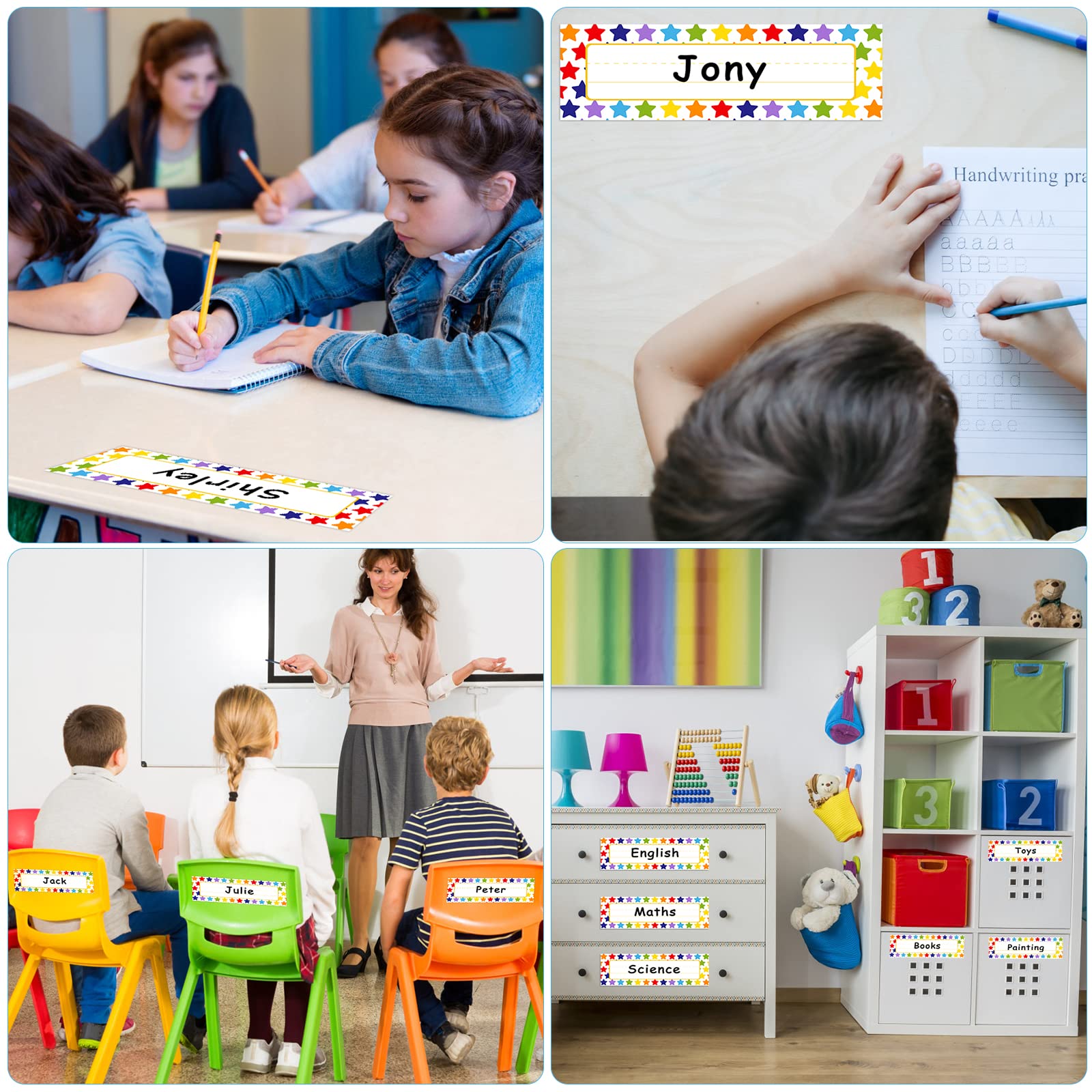 36Pcs Student Name Plates for Classroom Desks - School & Kindergarten Decor