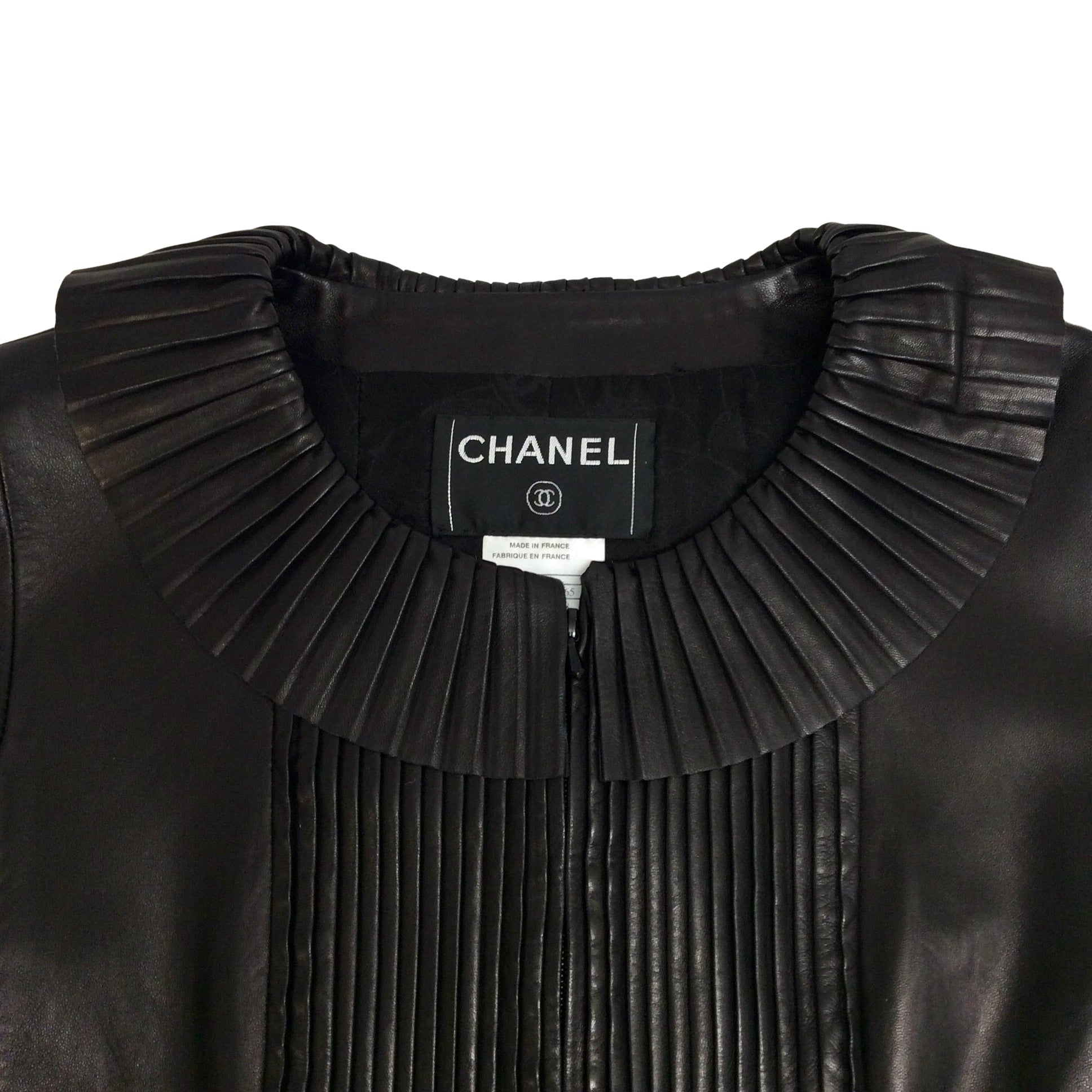 Chanel Black Pleated Jacket for Women - Elegant Designer Blazer for Office, Party & Evening Wear | Luxury Fashion Outerwear