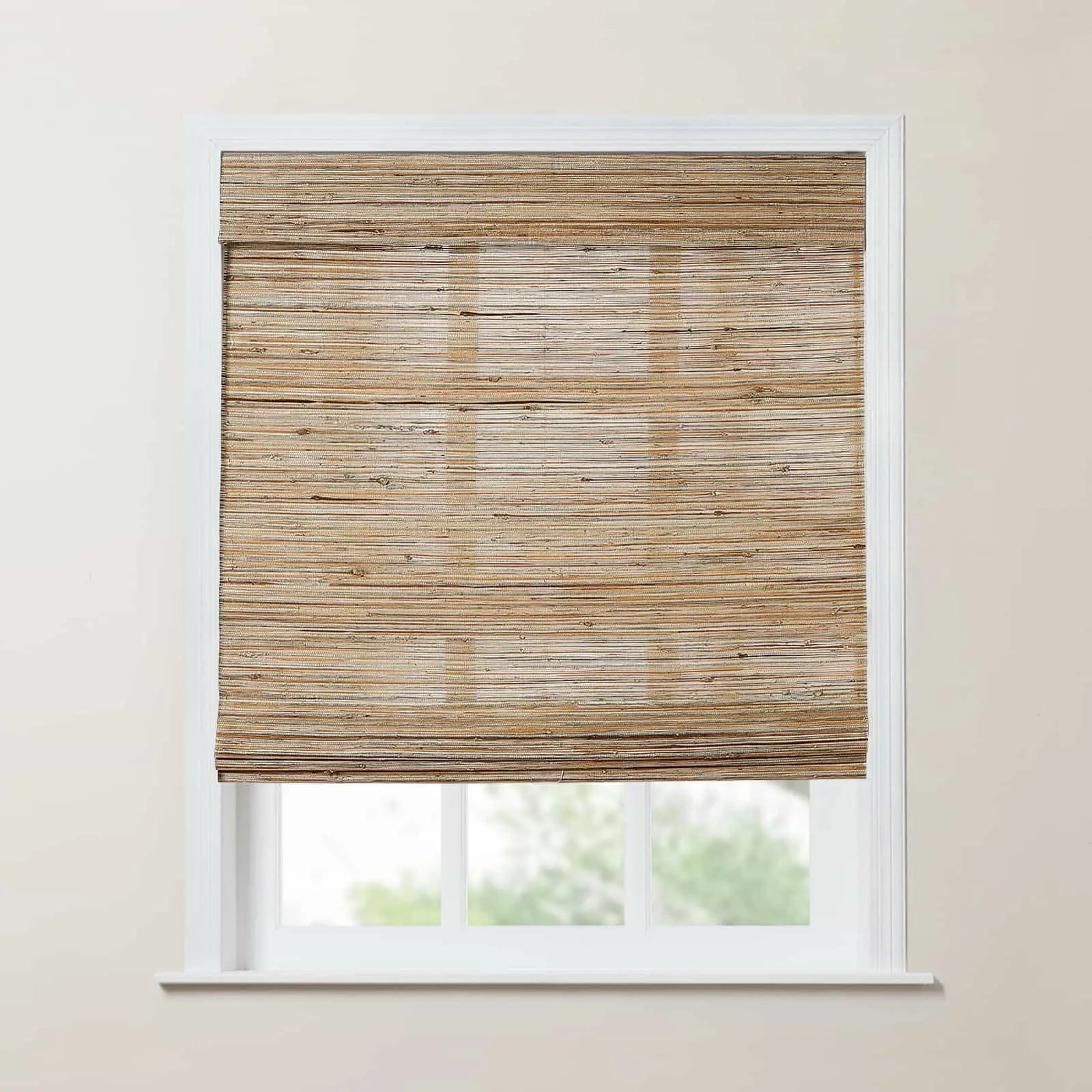 Rae Natural Ramie Jute Woven Wood Window Shades - Series M | Eco-Friendly Bamboo Blinds for Living Room, Bedroom & Office | Light Filtering & UV Protection