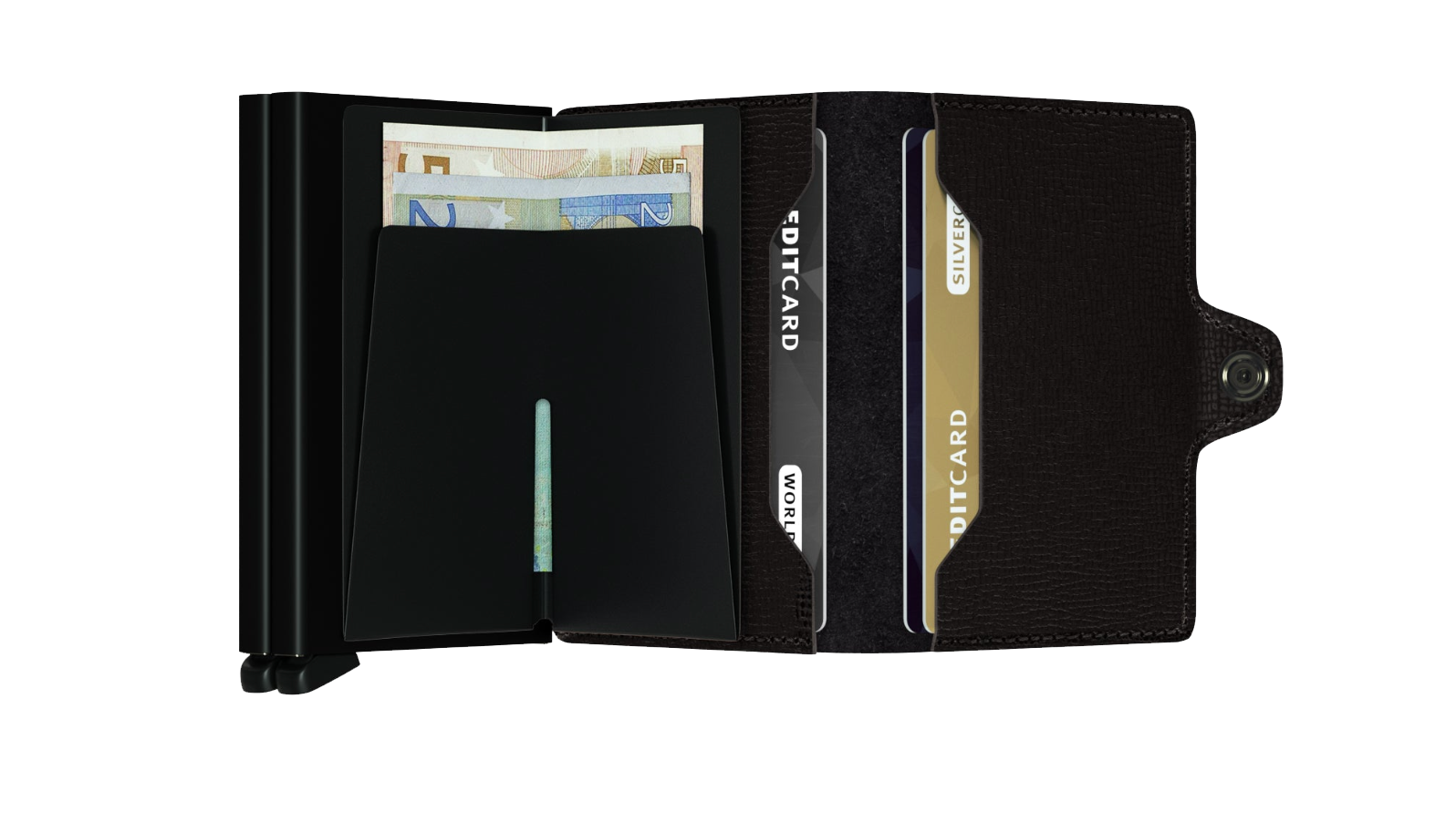 SECRID Twinwallet Crisple - RFID Blocking Slim Leather Wallet for Men & Women | Perfect for Travel, Business & Everyday Use