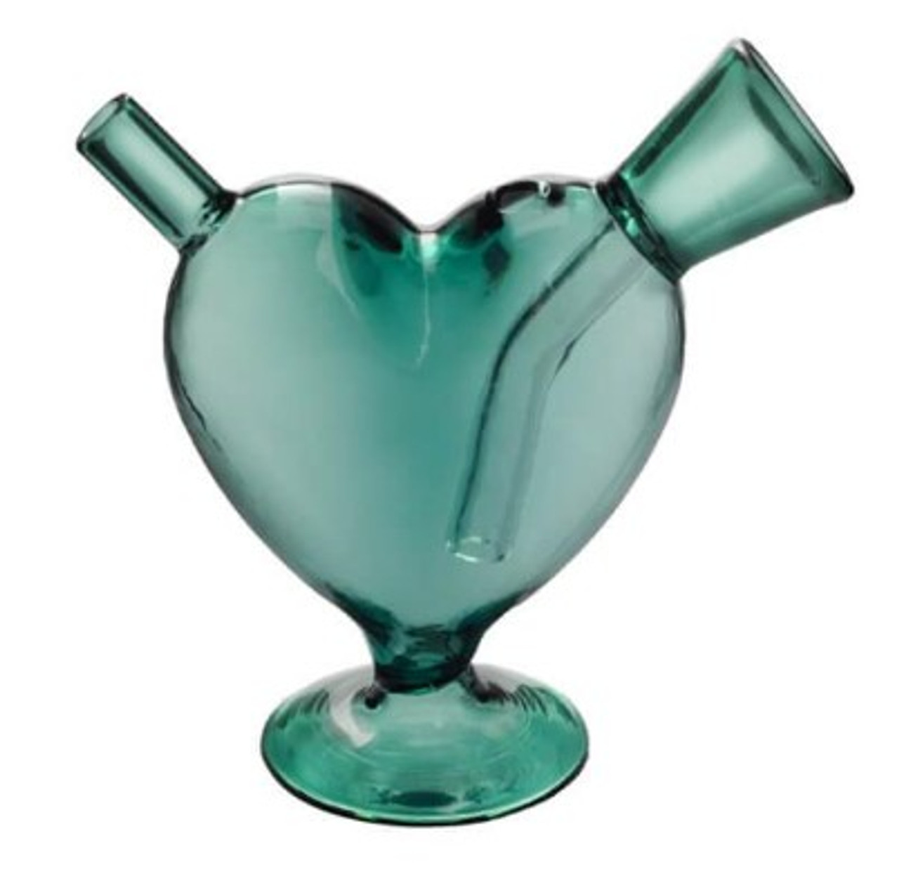 Mini Heart Glass Joint Bubbler - Smart Portable Bong for Smooth Hits | Lightweight & Compact Design | Perfect for Travel, Parties & Home Use