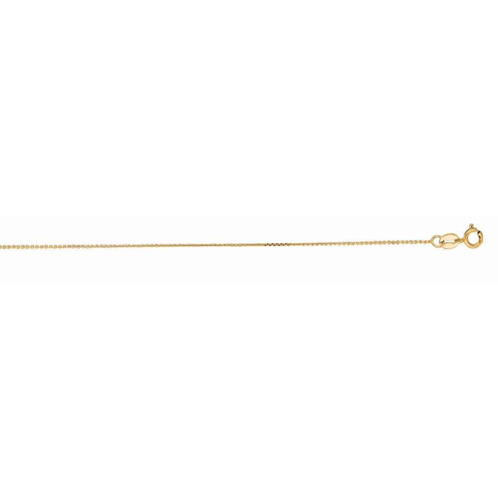 14K Gold 0.9mm Diamond Cut Cable Chain Necklace - Dainty Layering Jewelry for Women, Perfect for Everyday Wear & Gift Giving