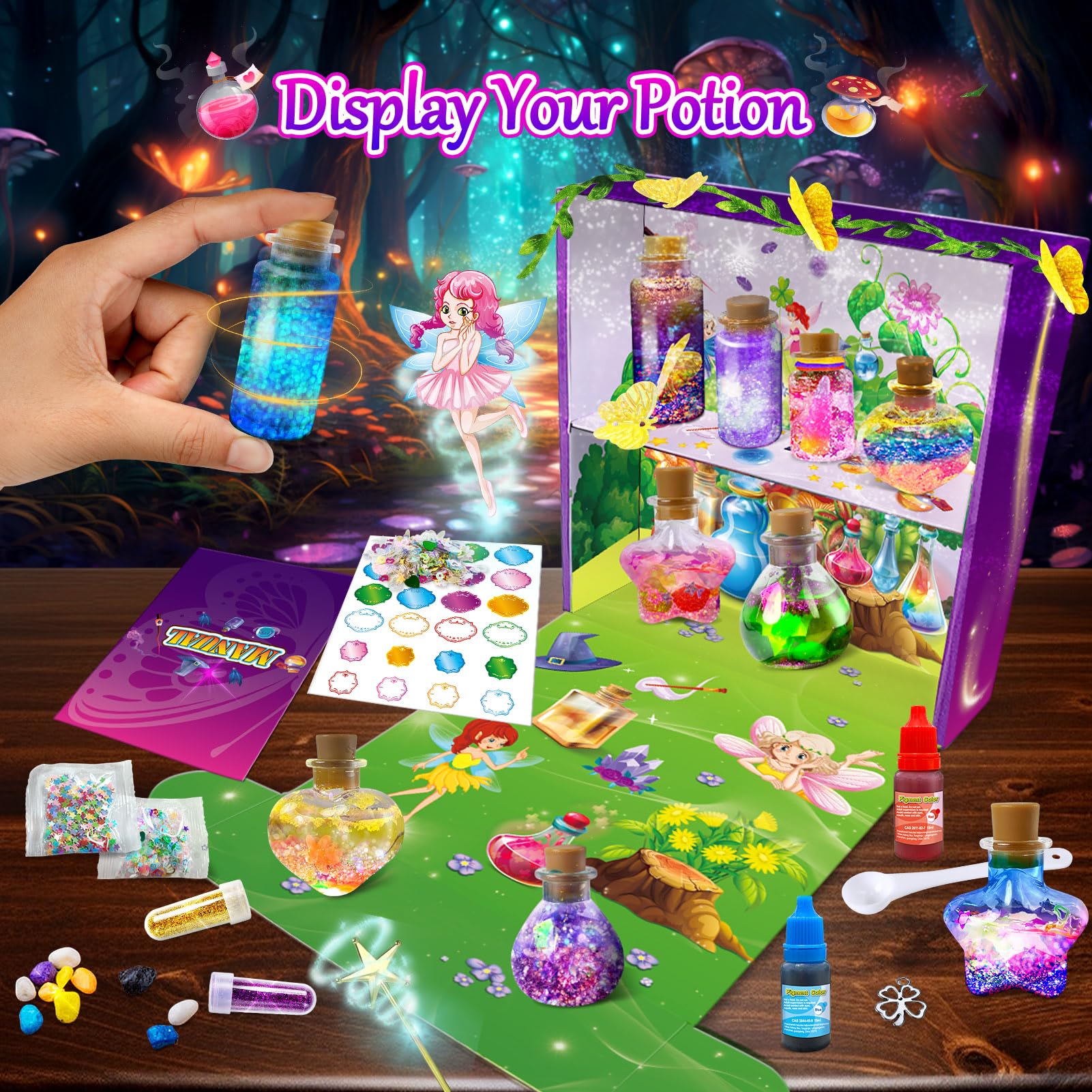 Magic Potion Making Kit for Kids - DIY 12 Science Experiments & Craft Projects, STEM Educational Toys for Boys & Girls Ages 6-12 - Perfect for Christmas, Birthday Gifts & Halloween Party Activities